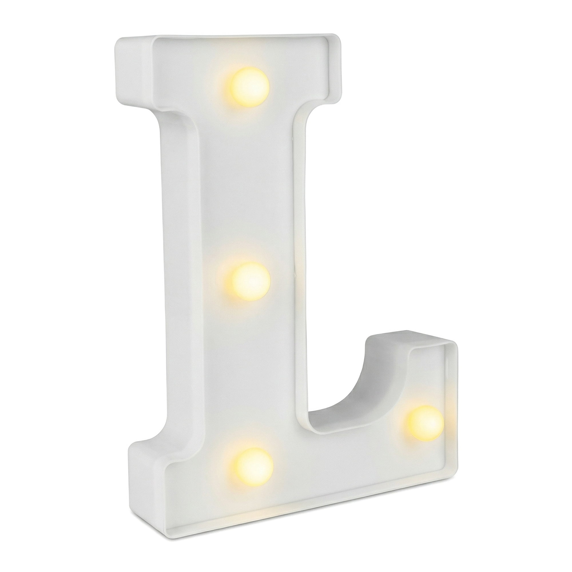 Unique Bargains Marquee Letters With Lights LED Light Up Signs Letter L 5"L x 1.1"W x 6.1"H