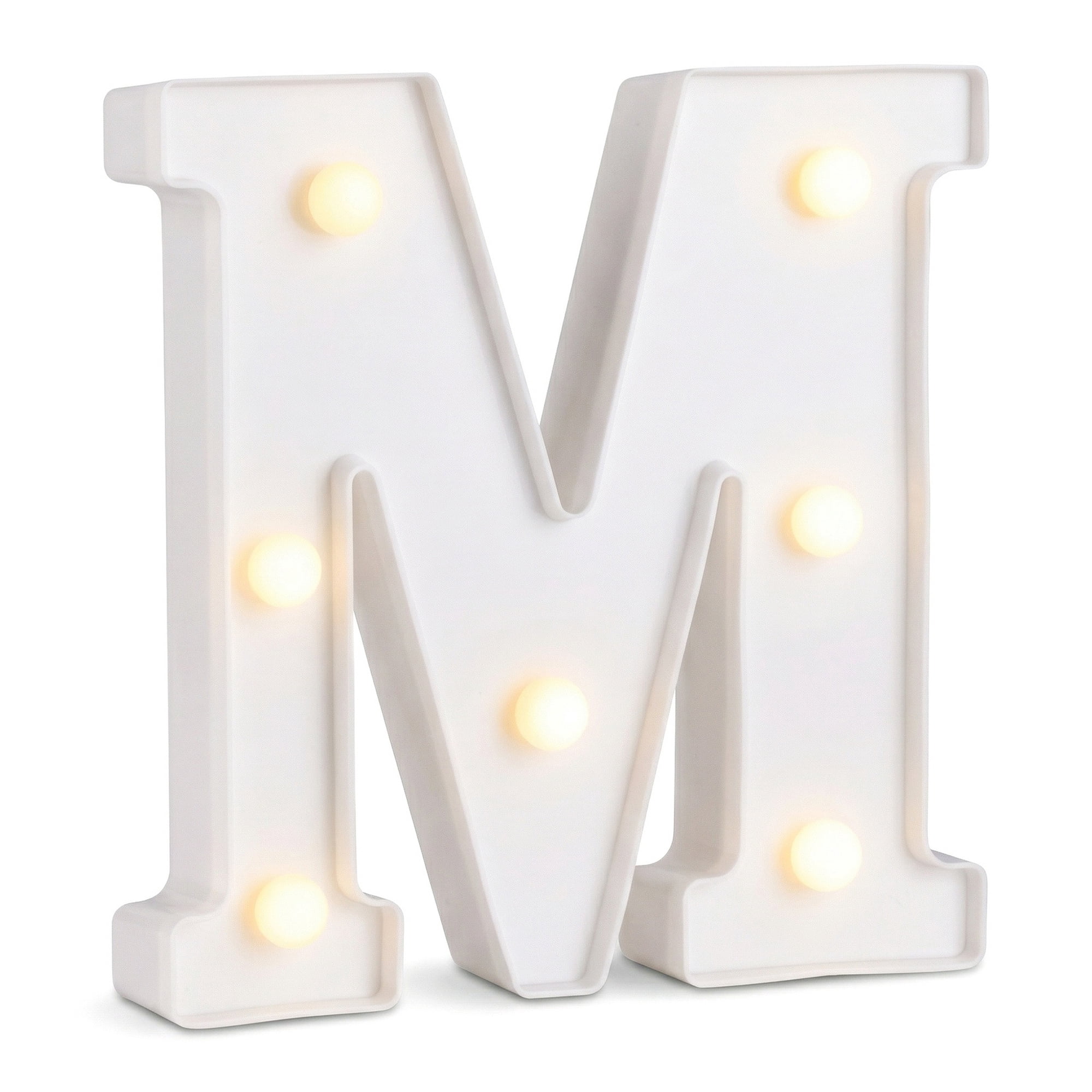 Unique Bargains Marquee Letters With Lights LED Light Up Signs Letter M 5"L x 1.1"W x 6.1"H
