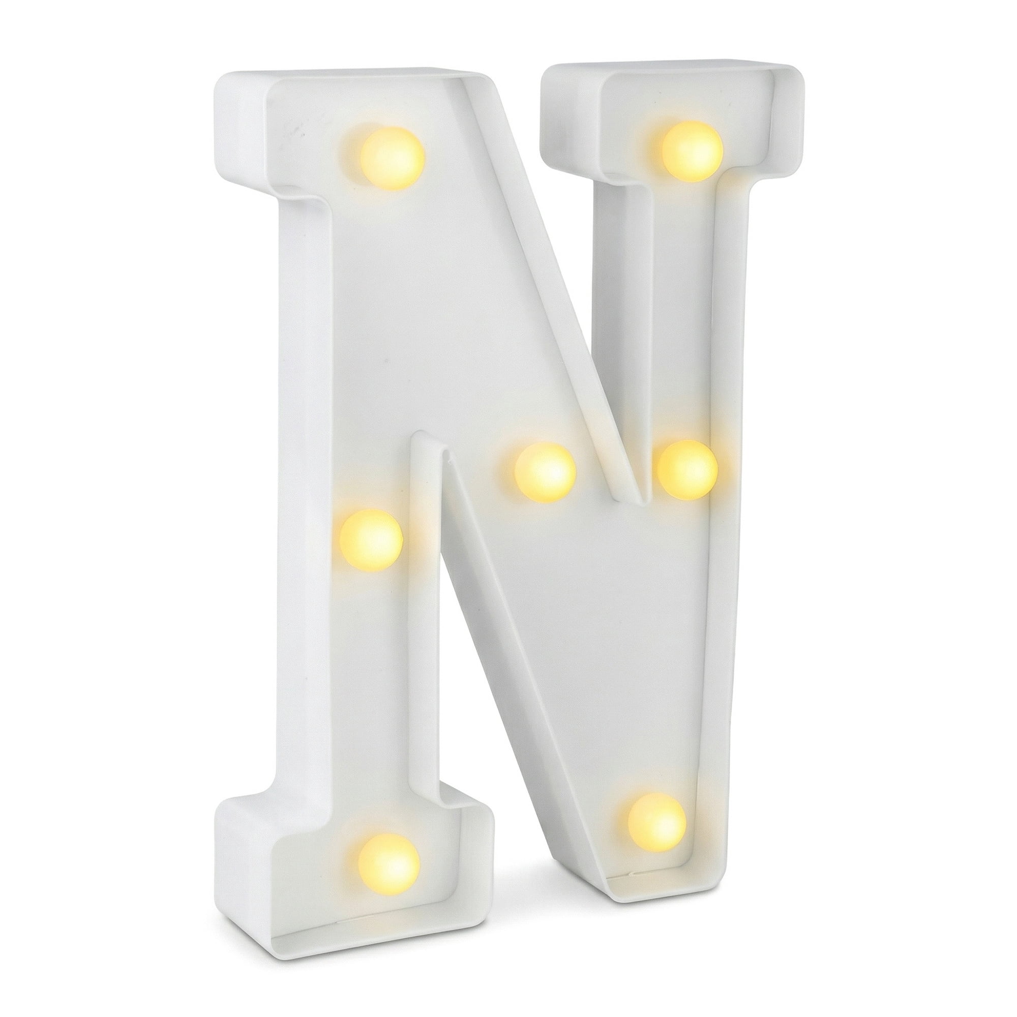 Unique Bargains Marquee Letters With Lights LED Light Up Signs Letter N 5.5"L x 1.3"W x 8.1"H