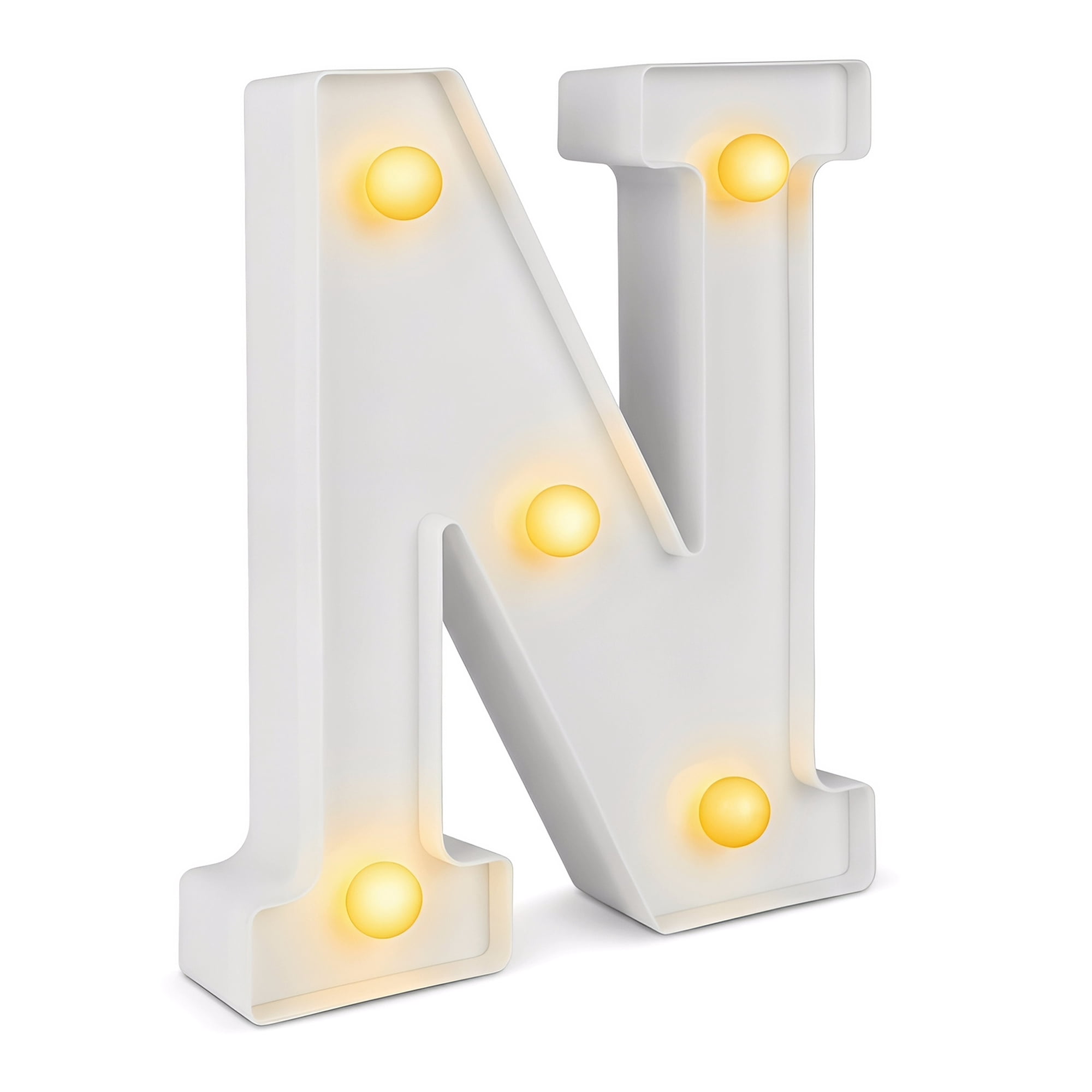 Unique Bargains Marquee Letters With Lights LED Light Up Signs Letter N 5"L x 1.1"W x 6.1"H