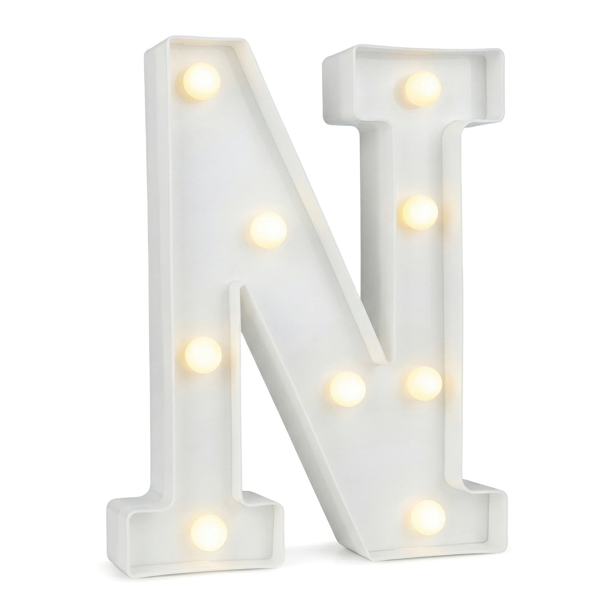 Unique Bargains Marquee Letters With Lights LED Light Up Signs Letter N 6.5"L x 1.5"W x 8.5"H
