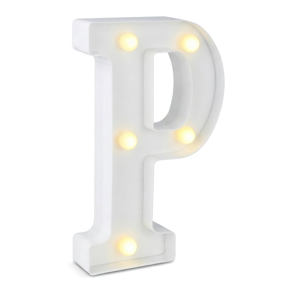 Unique Bargains Marquee Letters With Lights LED Light Up Signs Letter P 5.5"L x 1.3"W x 8.1"H