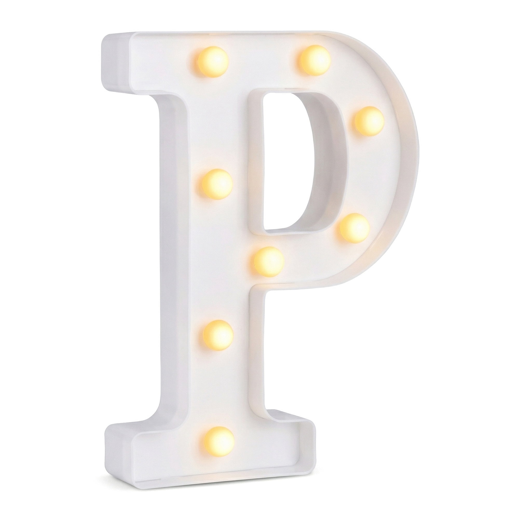 Unique Bargains Marquee Letters With Lights LED Light Up Signs Letter P 6.5"L x 1.5"W x 8.5"H