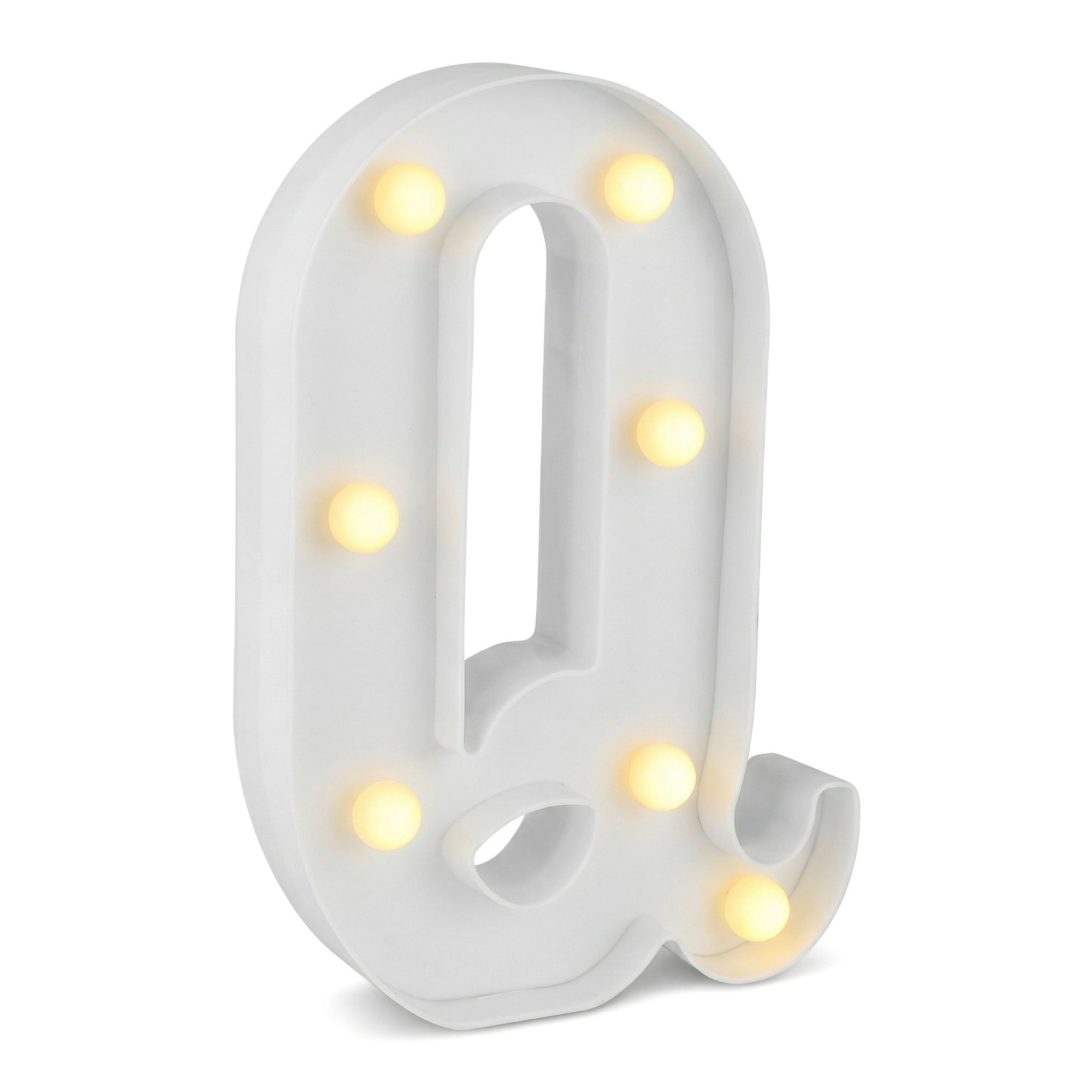 Unique Bargains Marquee Letters With Lights LED Light Up Signs Letter Q 5.5"L x 1.3"W x 8.1"H