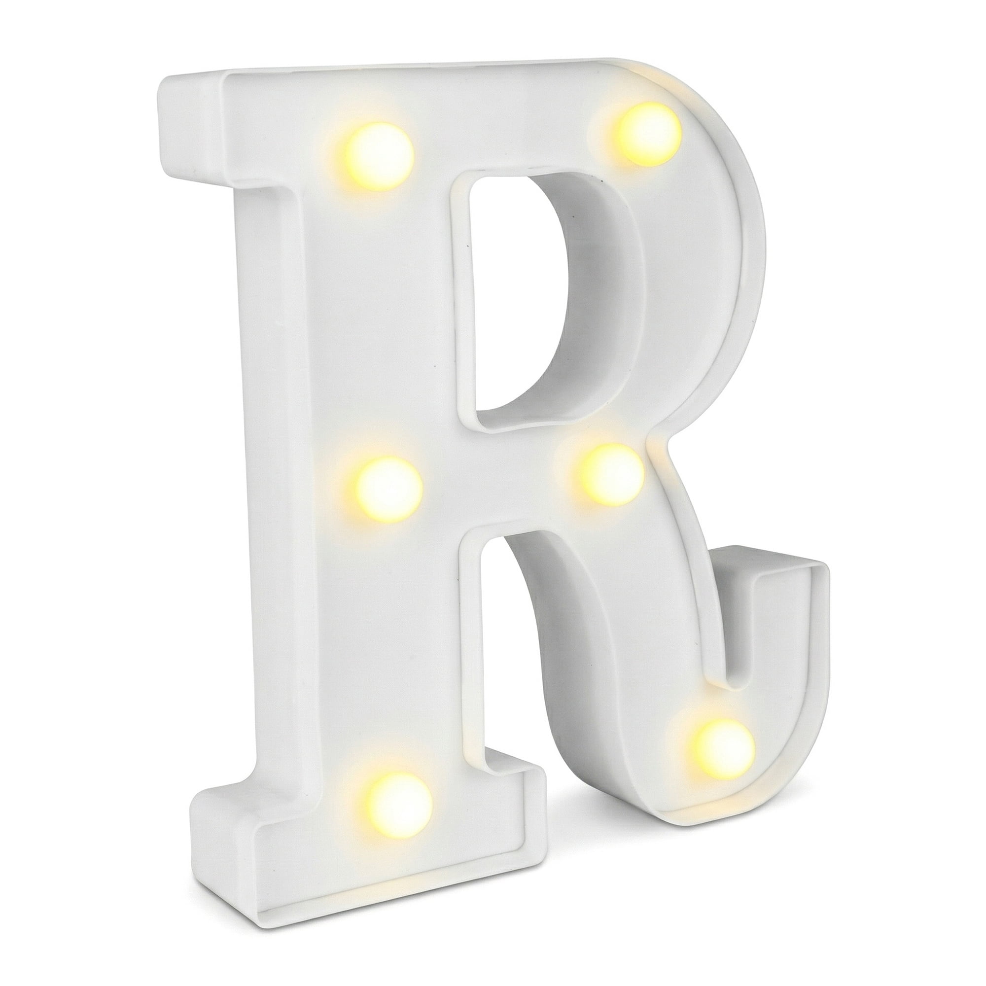 Unique Bargains Marquee Letters With Lights LED Light Up Signs Letter R 5"L x 1.1"W x 6.1"H