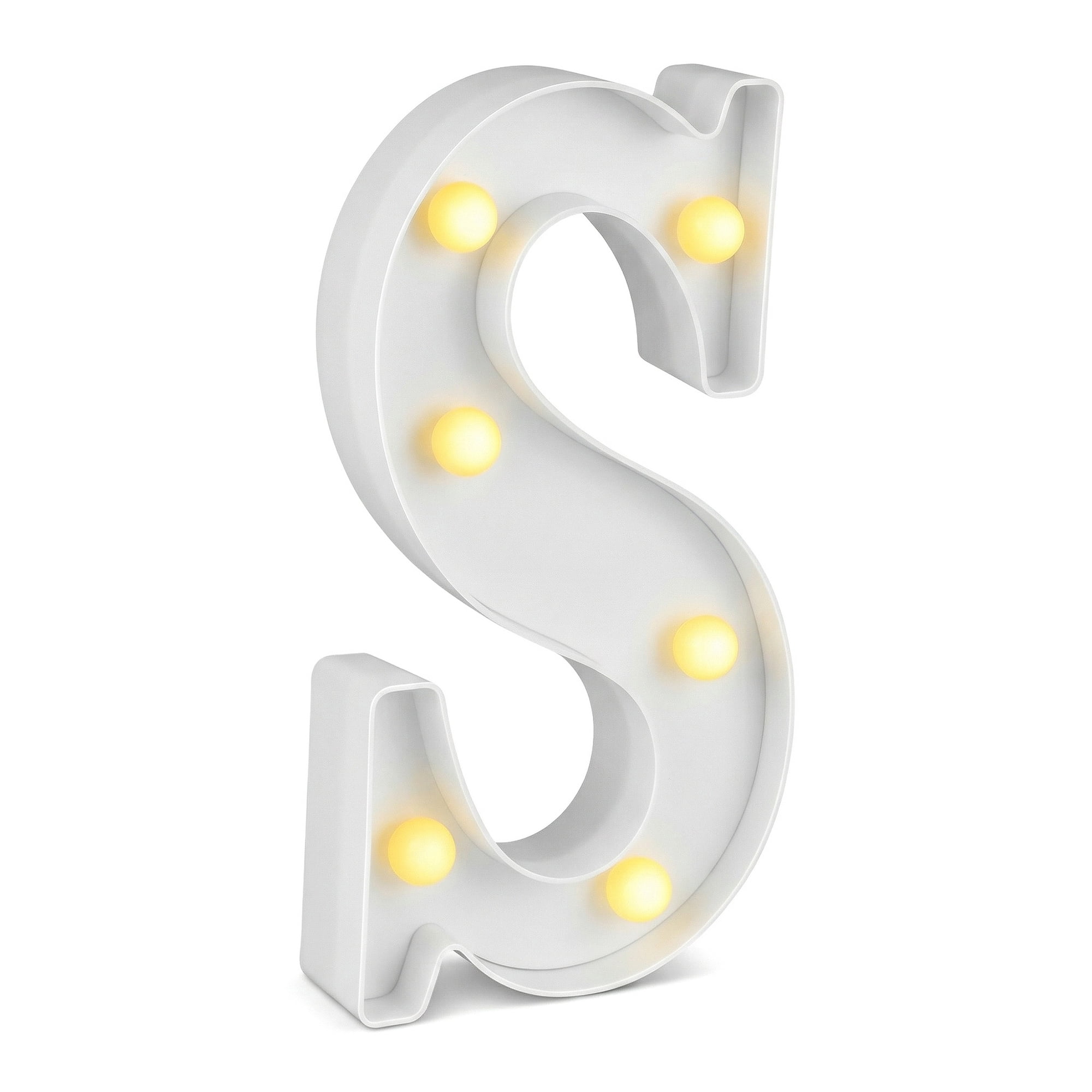 Unique Bargains Marquee Letters With Lights LED Light Up Signs Letter S 5.5"L x 1.3"W x 8.1"H