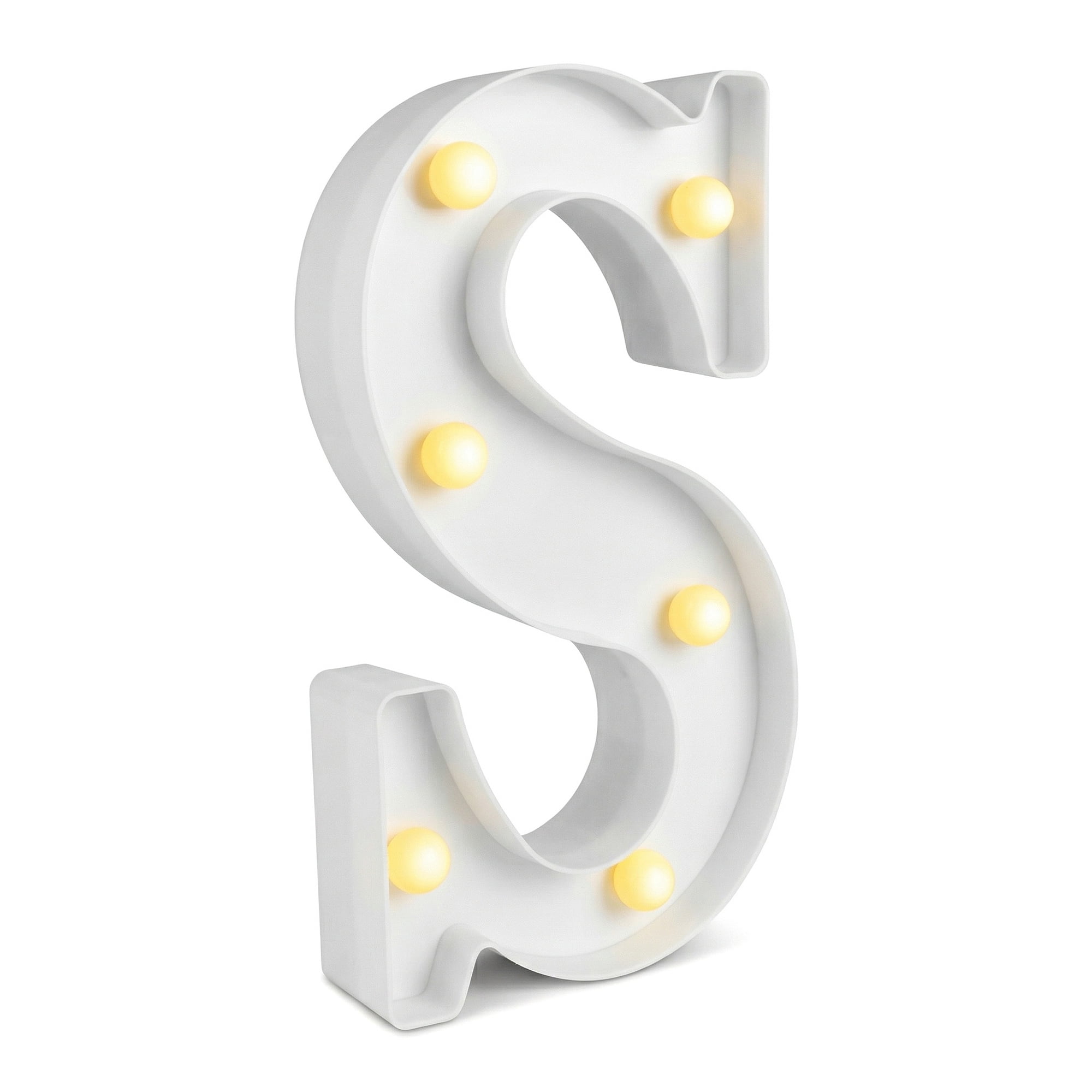 Unique Bargains Marquee Letters With Lights LED Light Up Signs Letter S 6.5"L x 1.5"W x 8.5"H
