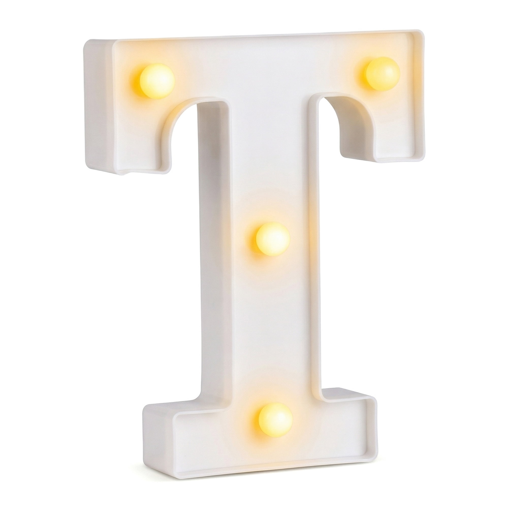 Unique Bargains Marquee Letters With Lights LED Light Up Signs Letter T 5"L x 1.1"W x 6.1"H