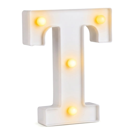 Unique Bargains Marquee Letters With Lights LED Light Up Signs Letter T 5"L x 1.1"W x 6.1"H