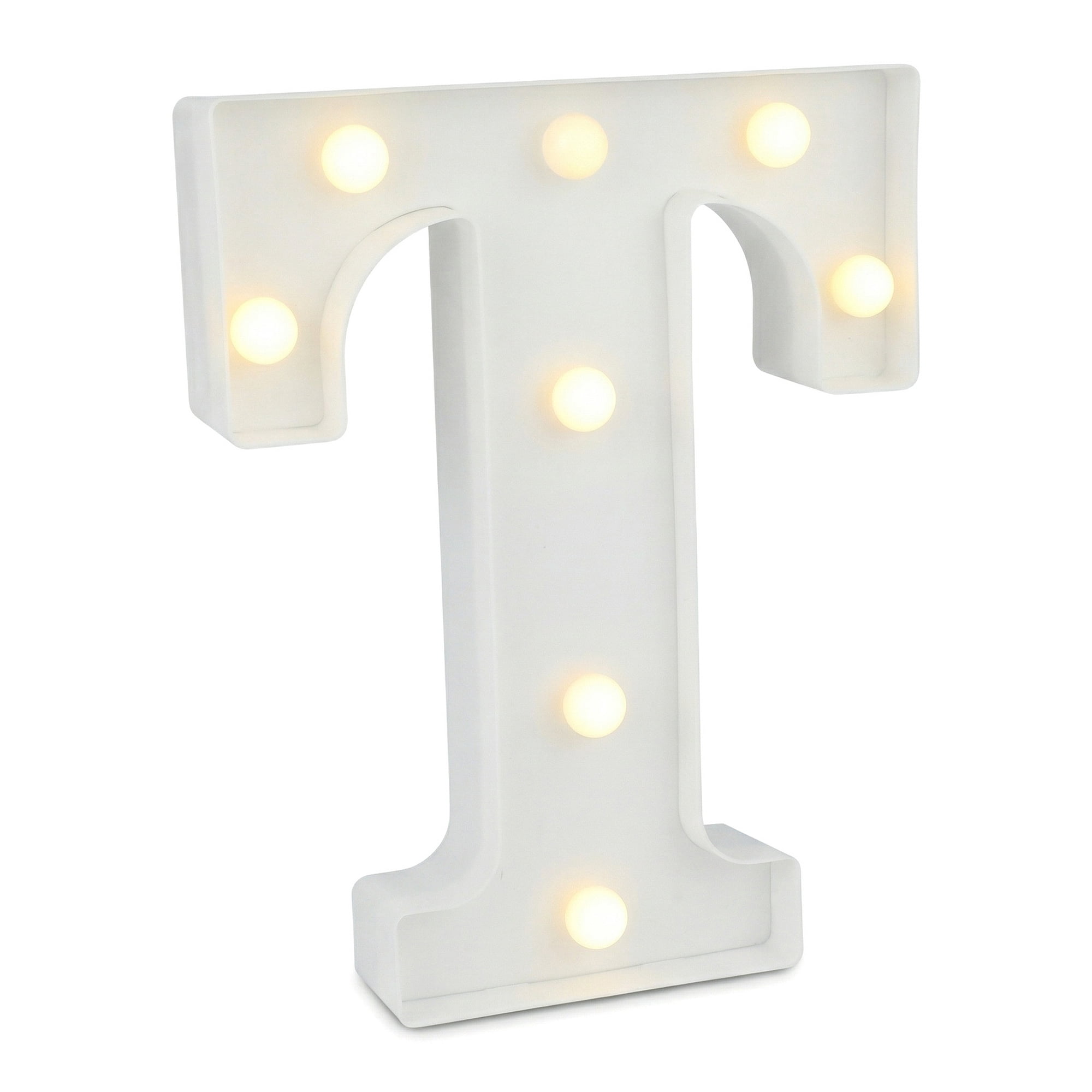 Unique Bargains Marquee Letters With Lights LED Light Up Signs Letter T 6.5"L x 1.5"W x 8.5"H