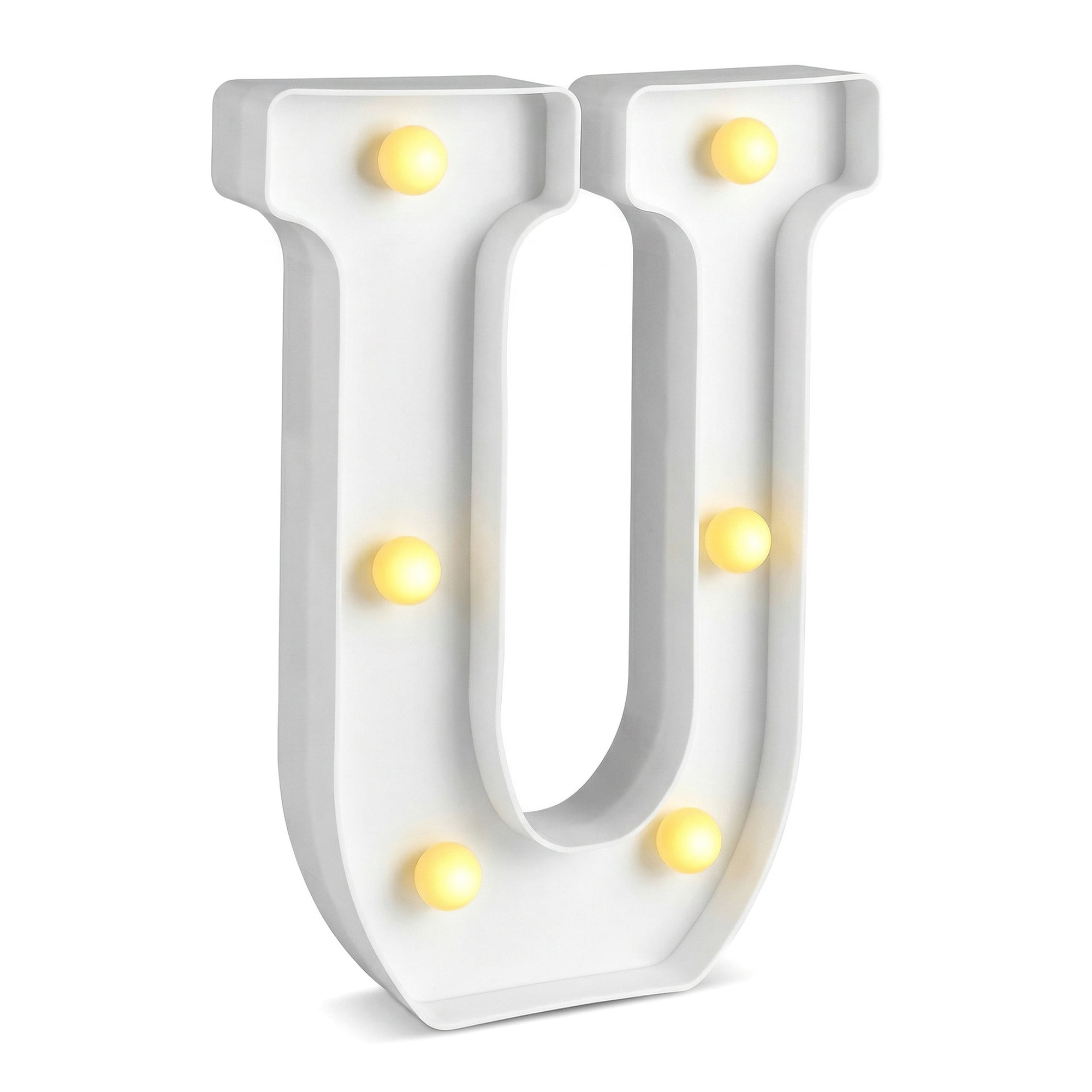 Unique Bargains Marquee Letters With Lights LED Light Up Signs Letter U 5.5"L x 1.3"W x 8.1"H