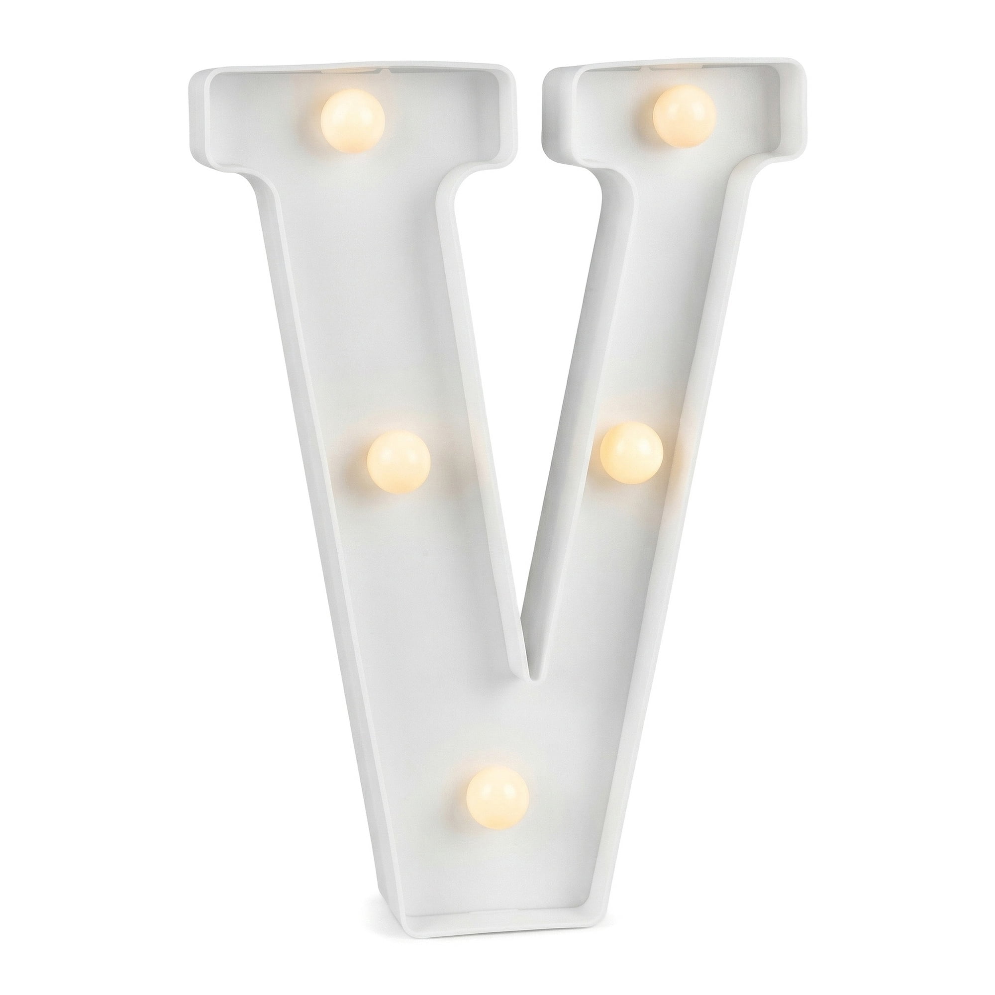 Unique Bargains Marquee Letters With Lights LED Light Up Signs Letter V 5.5"L x 1.3"W x 8.1"H