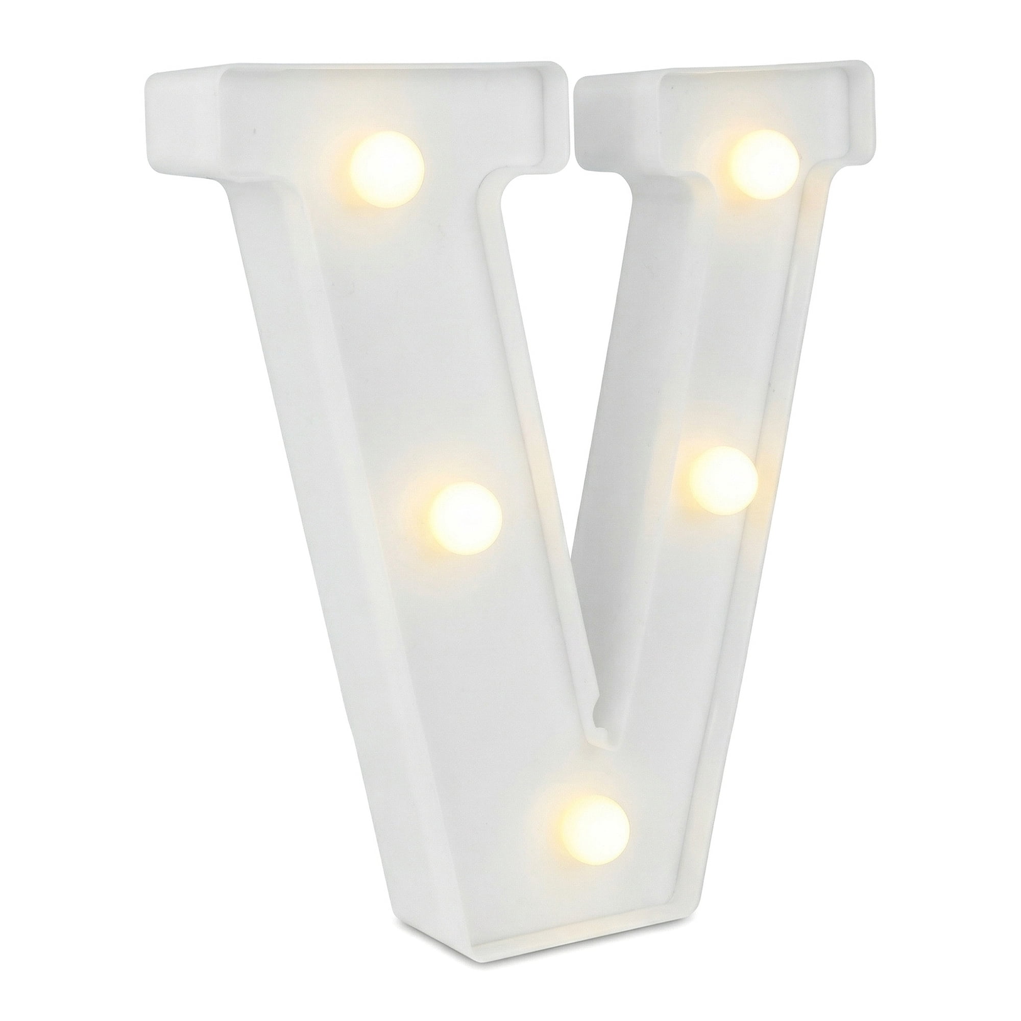 Unique Bargains Marquee Letters LED Light Up Signs Letter V 5"L x 1.1"W x 6.1"H