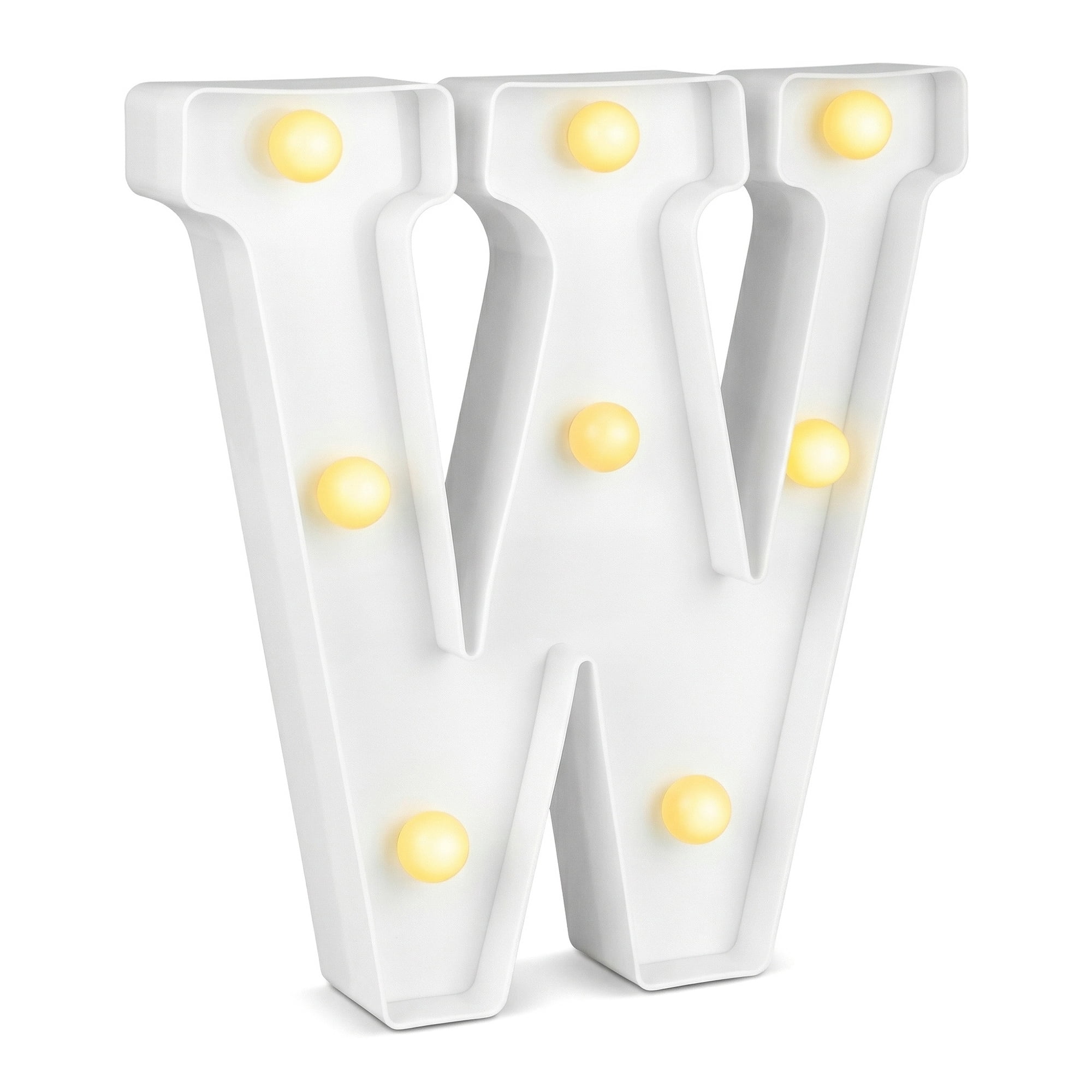 Unique Bargains Marquee Letters With Lights LED Light Up Signs Letter W 5.5"L x 1.3"W x 8.1"H