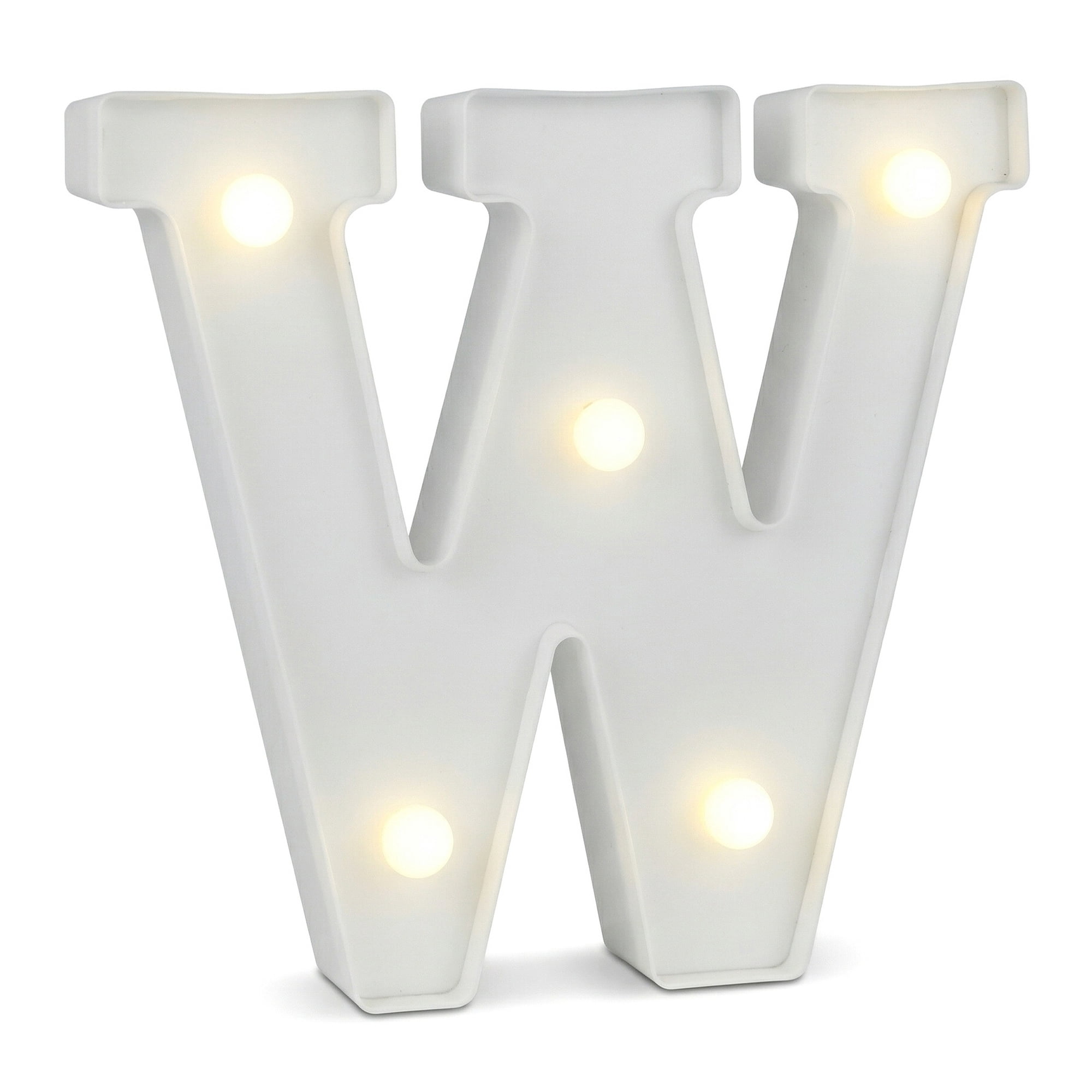 Unique Bargains Marquee Letters With Lights LED Light Up Signs Letter W 5"L x 1.1"W x 6.1"H