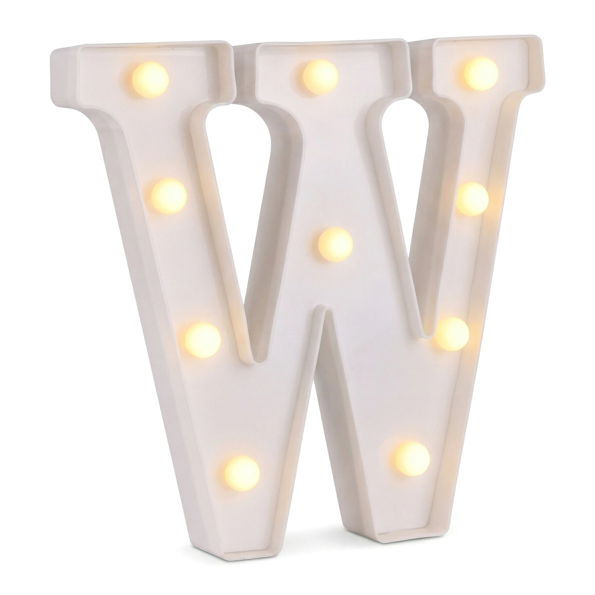 Unique Bargains Marquee Letters With Lights LED Light Up Signs Letter W 6.5"L x 1.5"W x 8.5"H