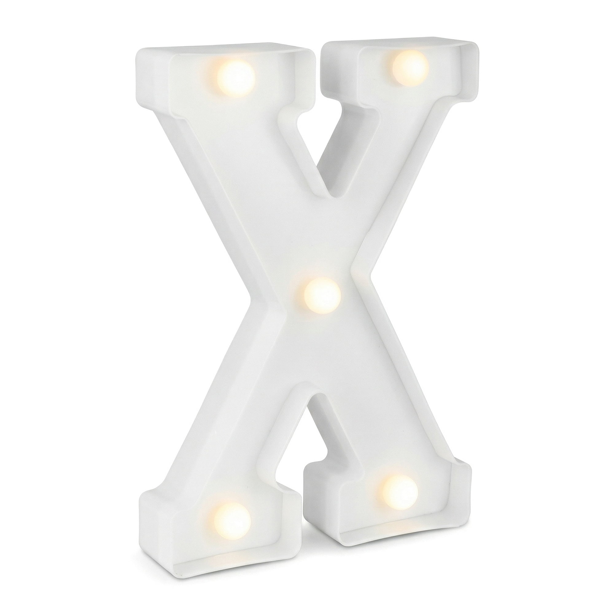 Unique Bargains Marquee Letters With Lights LED Light Up Signs Letter X 5.5"L x 1.3"W x 8.1"H
