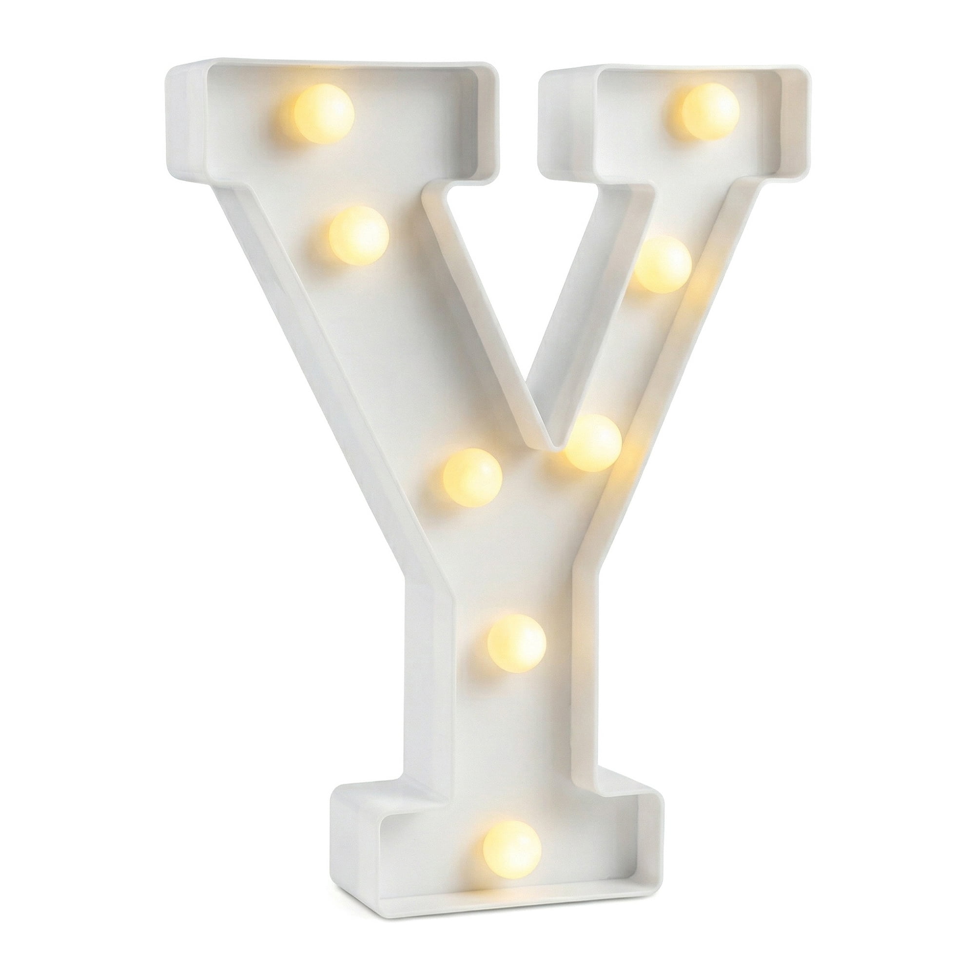 Unique Bargains Marquee Letters With Lights LED Light Up Signs Letter Y 6.5"L x 1.5"W x 8.5"H
