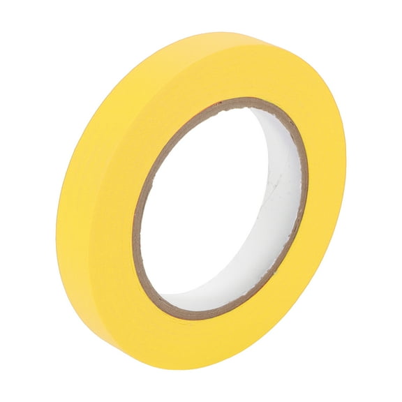Unique Bargains Masking Tape, DIY Car Auto Paint Painters Tape, 1 Pc Yellow 0.7 Inches x 54.7 Yards