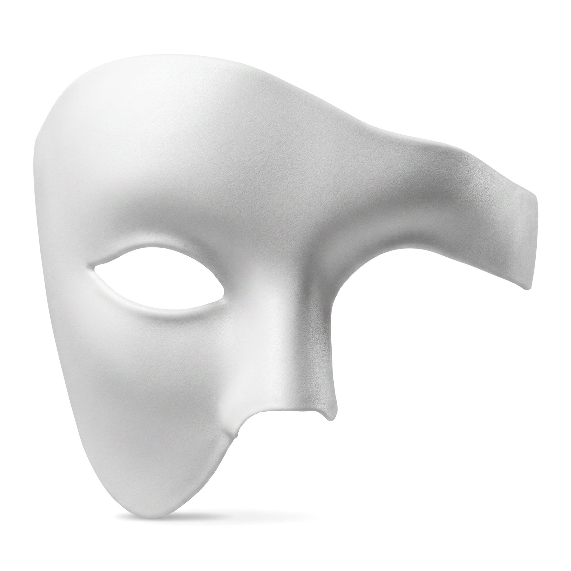 Unique Bargains Masquerade Plastic Half Face Mask for Halloween Costume White 7.1" x 5.1"