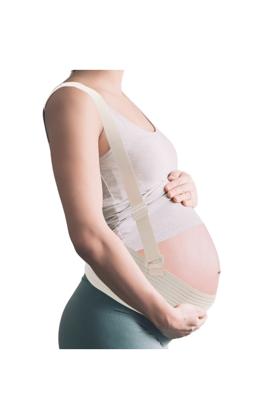 Maternity Belly Band with Adjustable Straps 1 Pc Large Apricot