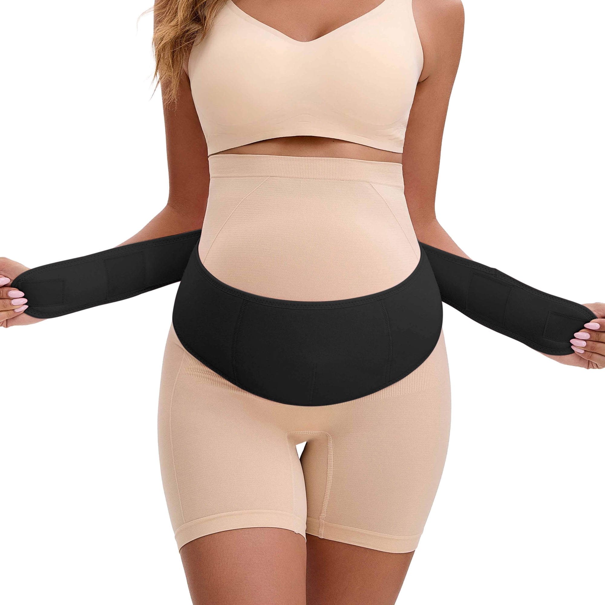 Unique Bargains Maternity Belly Bands Soft and Breathable Pregnancy Support Band L Black
