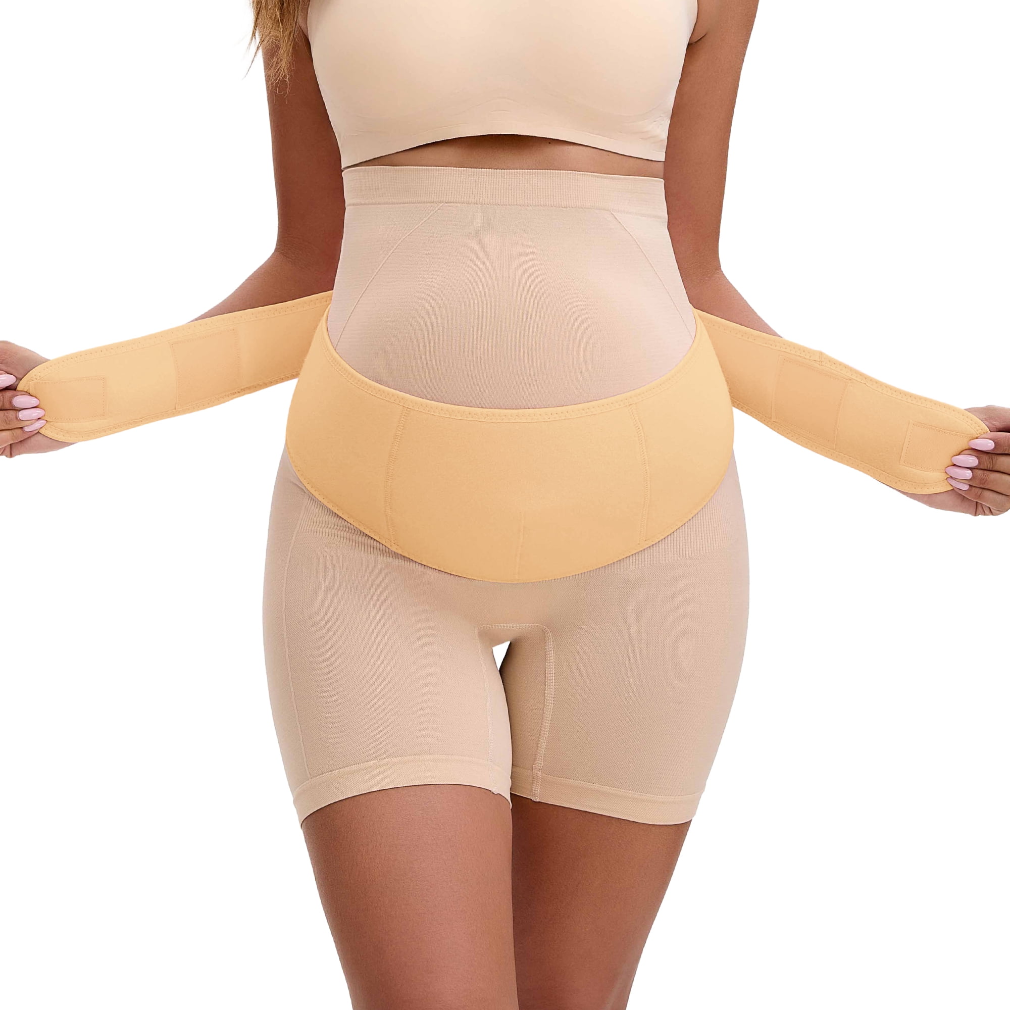 Unique Bargains Maternity Belly Bands Soft and Breathable Pregnancy Support Band XL Beige