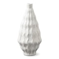 thumbnail image 1 of Unique Bargains Matte Chubby Bud Flower Vase with Wide Opening Ribbed Decorative White, 1 of 6