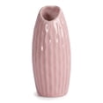 thumbnail image 1 of Unique Bargains Matte Ribbed Decorative Flower Vase Pink 2.4"L x 2.4"W x 5.1"H, 1 of 6
