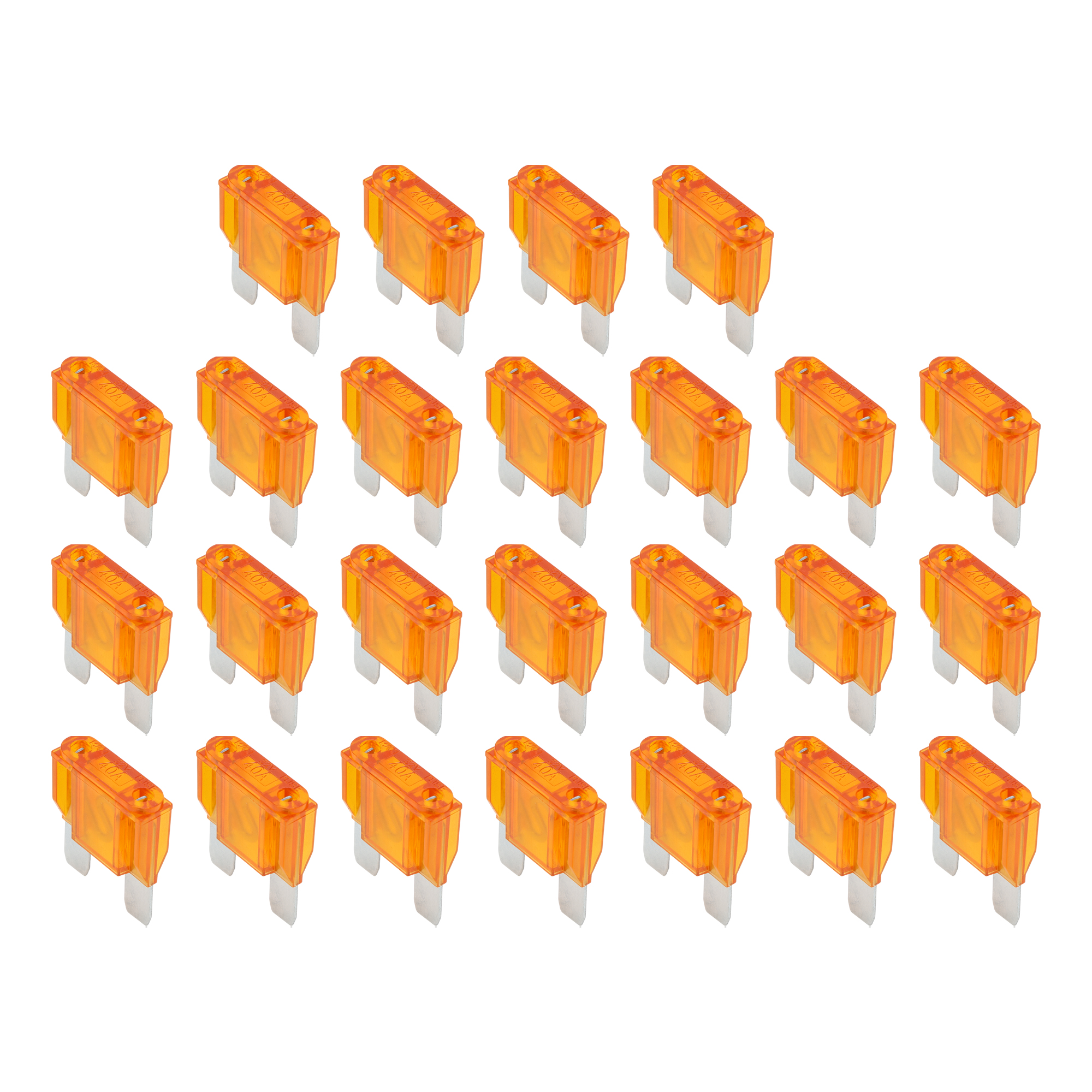 Unique Bargains Maxi Fuse 40A Blade Fuse, Blade Style Fuses Replacement for Automotive Car Boat Truck SUV RV Motorcycle Orange 25 Pcs