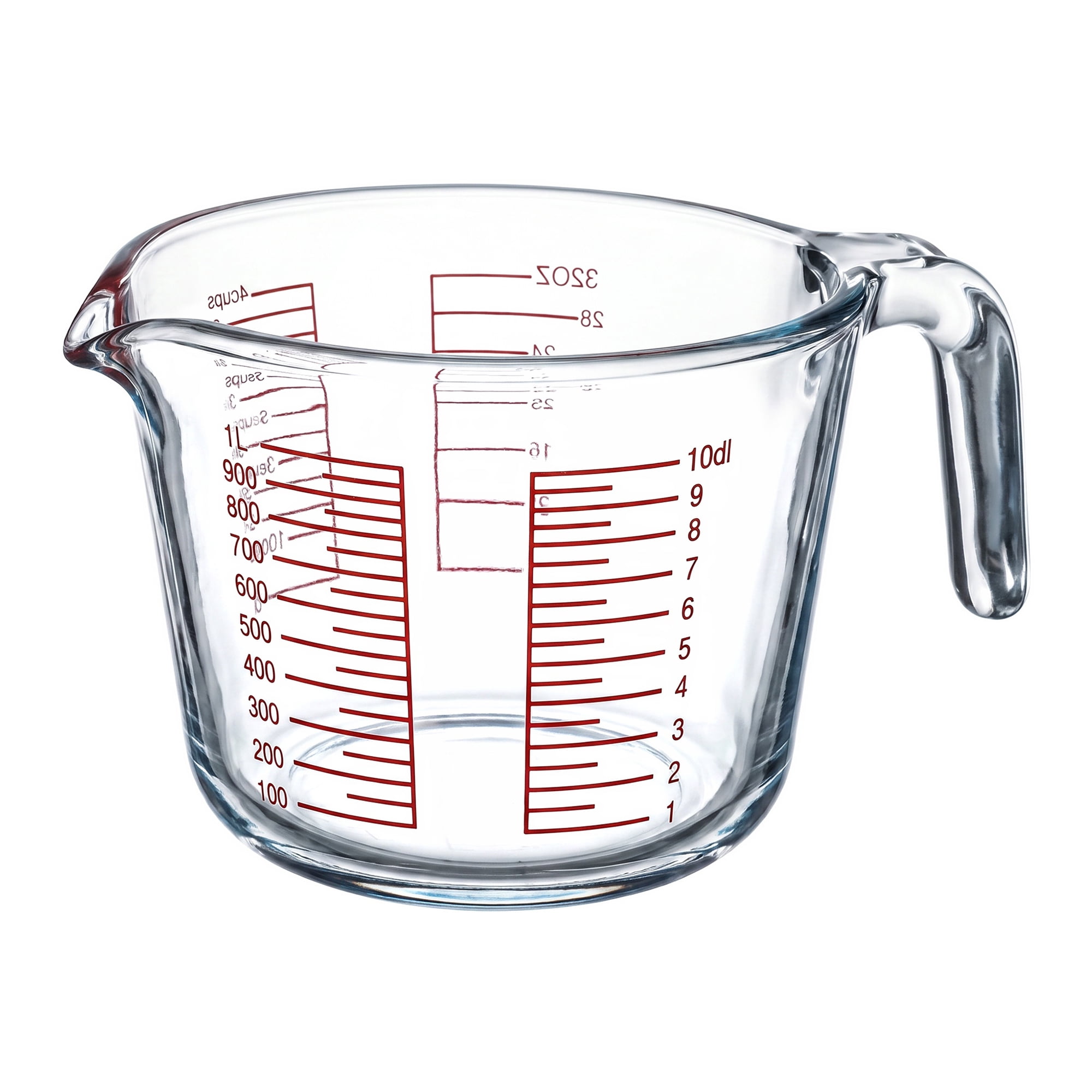 Unique Bargains Measuring Cup, 1 Cup Glass Measuring Cups for Kitchen Baking Clear 1000ml