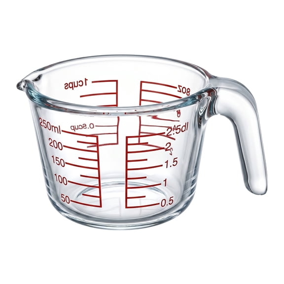 Unique Bargains Measuring Cup, 1 Cup Glass Measuring Cups for Kitchen Baking Clear 250ml