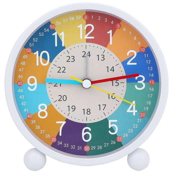 Unique Bargains Mechanical Alarm Clock White 4.5"L x 2.0"W x 4.7"H