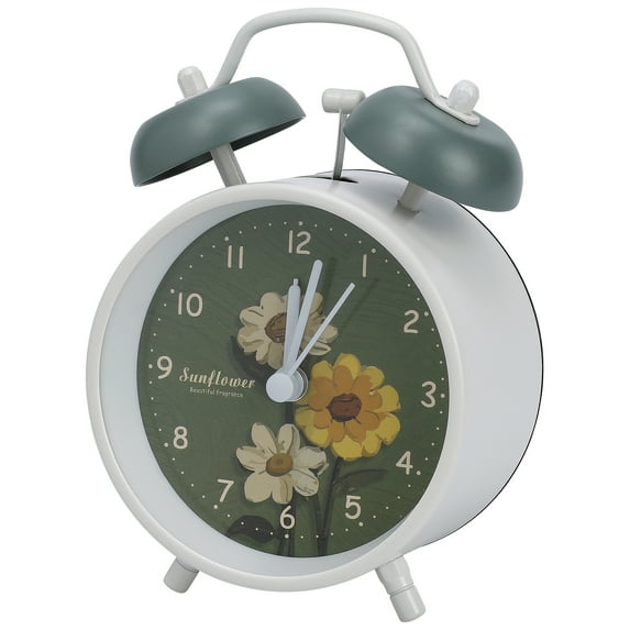 Unique Bargains Mechanical Alarm Clock with Loud Bell Ring Black 4.6"L x 2.2"W x 6.6"H