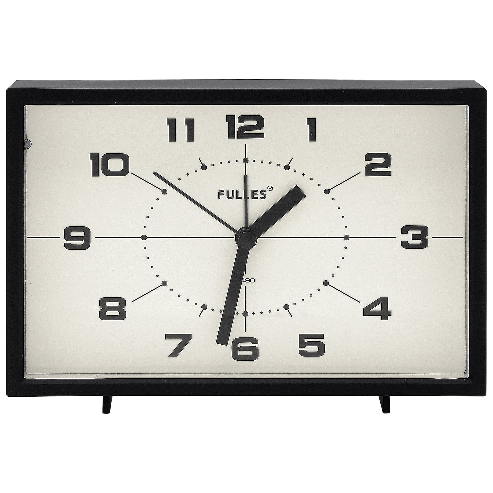 Unique Bargains Mechanical Alarm Clock with Night Light Black 6.3"L x 1.8"W x 4.1"H