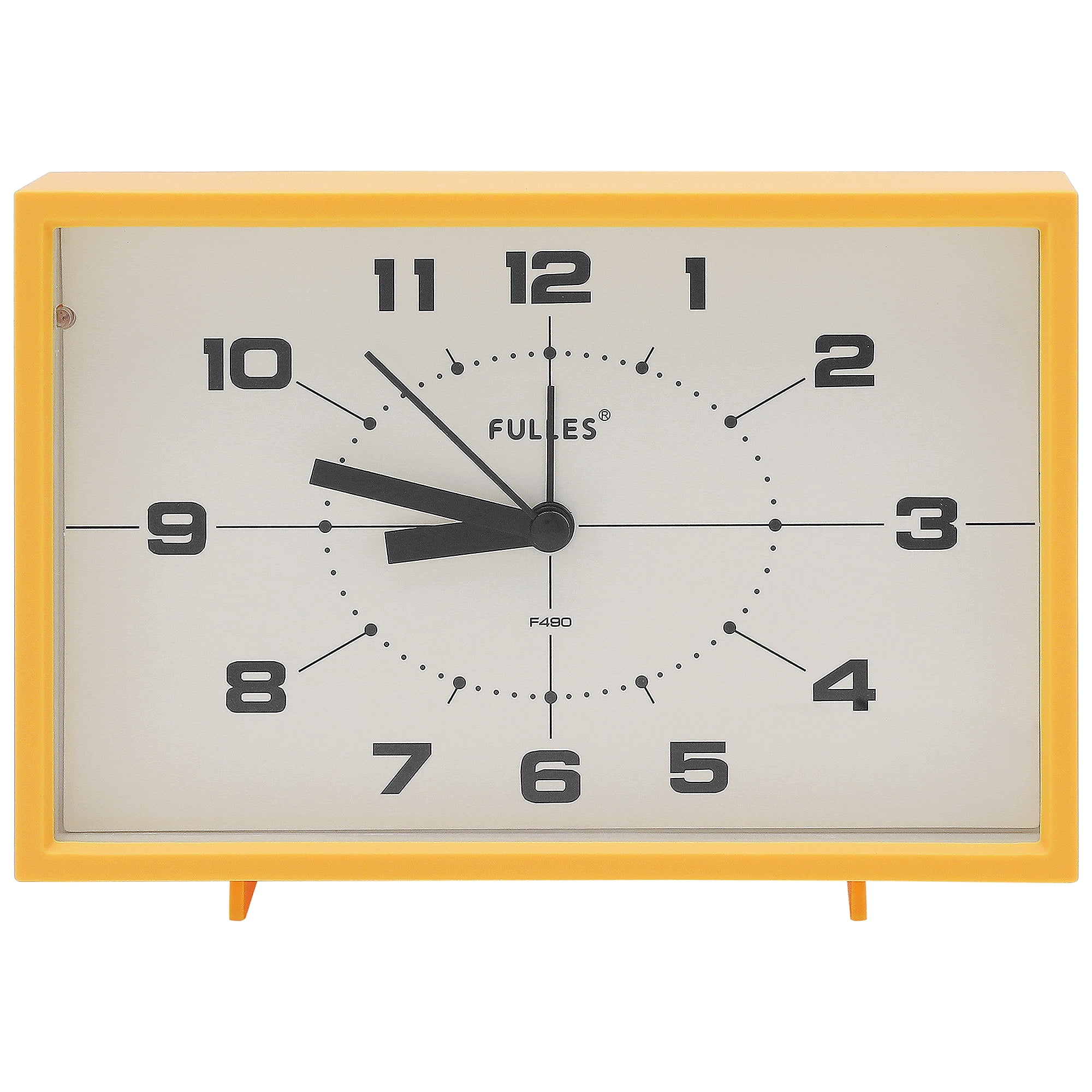 Unique Bargains Mechanical Alarm Clock with Night Light Yellow 6.3"L x 1.8"W x 4.1"H