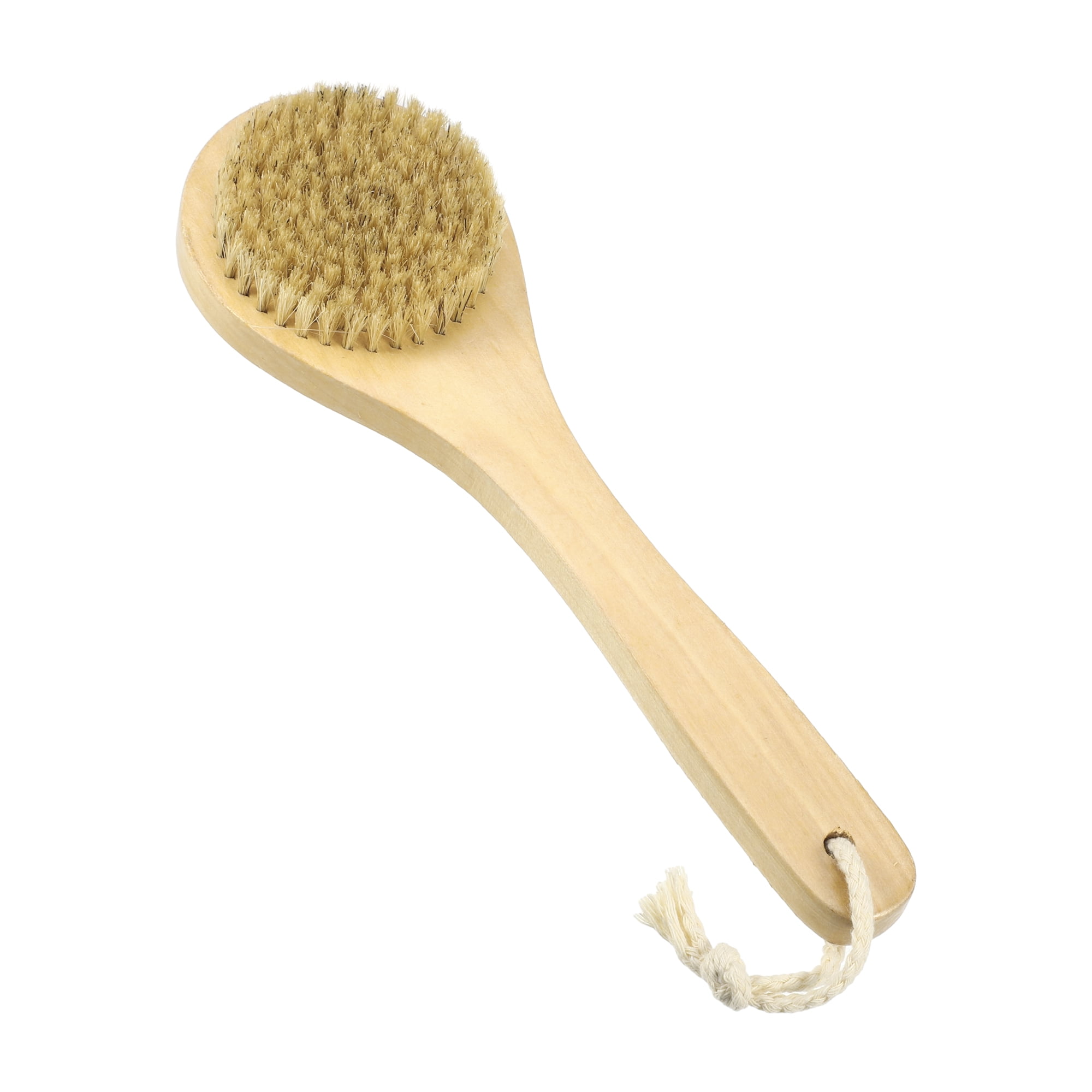Unique Bargains Medium Round Head Shower Brush 10.24" Length Yellow 1 Pc