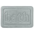 thumbnail image 1 of Unique Bargains Memory Foam Absorbent Quick Dry Bathroom Rugs Non Skid Bottom Bath Mat Light Grey 16"x24", 1 of 7