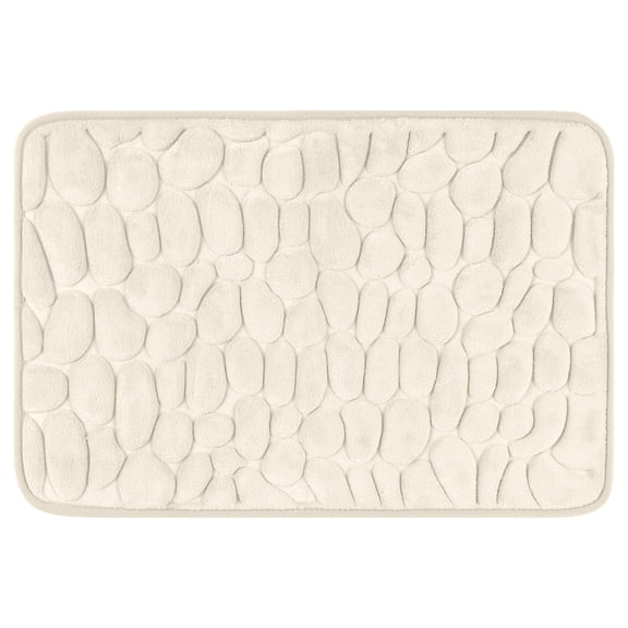 Unique Bargains Memory Foam Bathroom Rugs Ultra Soft Bath Mat Quick Dry Bath Carpet Rug Khaki 20"x32"