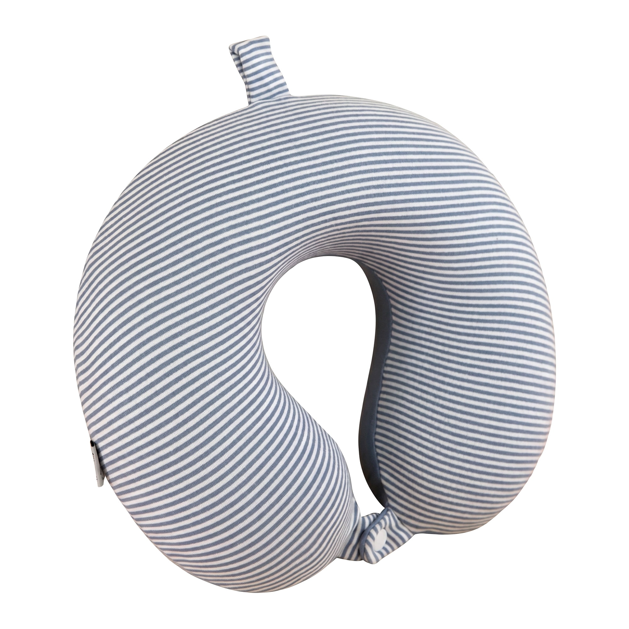 Unique Bargains Memory Foam Neck Pillow U Shape Snap Closure for Office Blue 11"x12"x4"