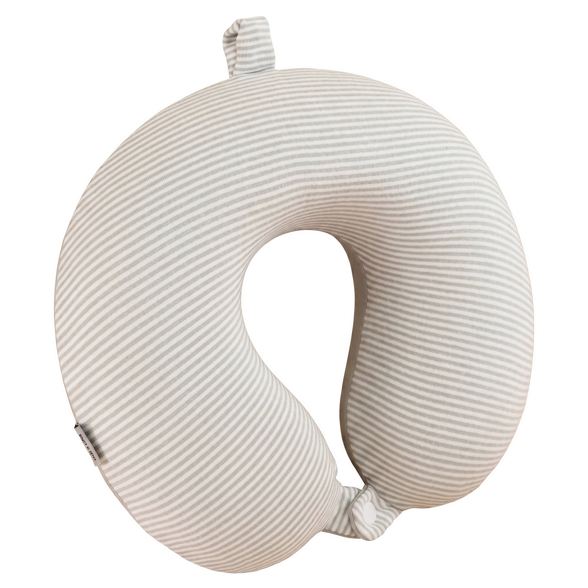 Unique Bargains Memory Foam Neck Pillow U Shape Snap Closure for Office Gray 11"x12"x4"