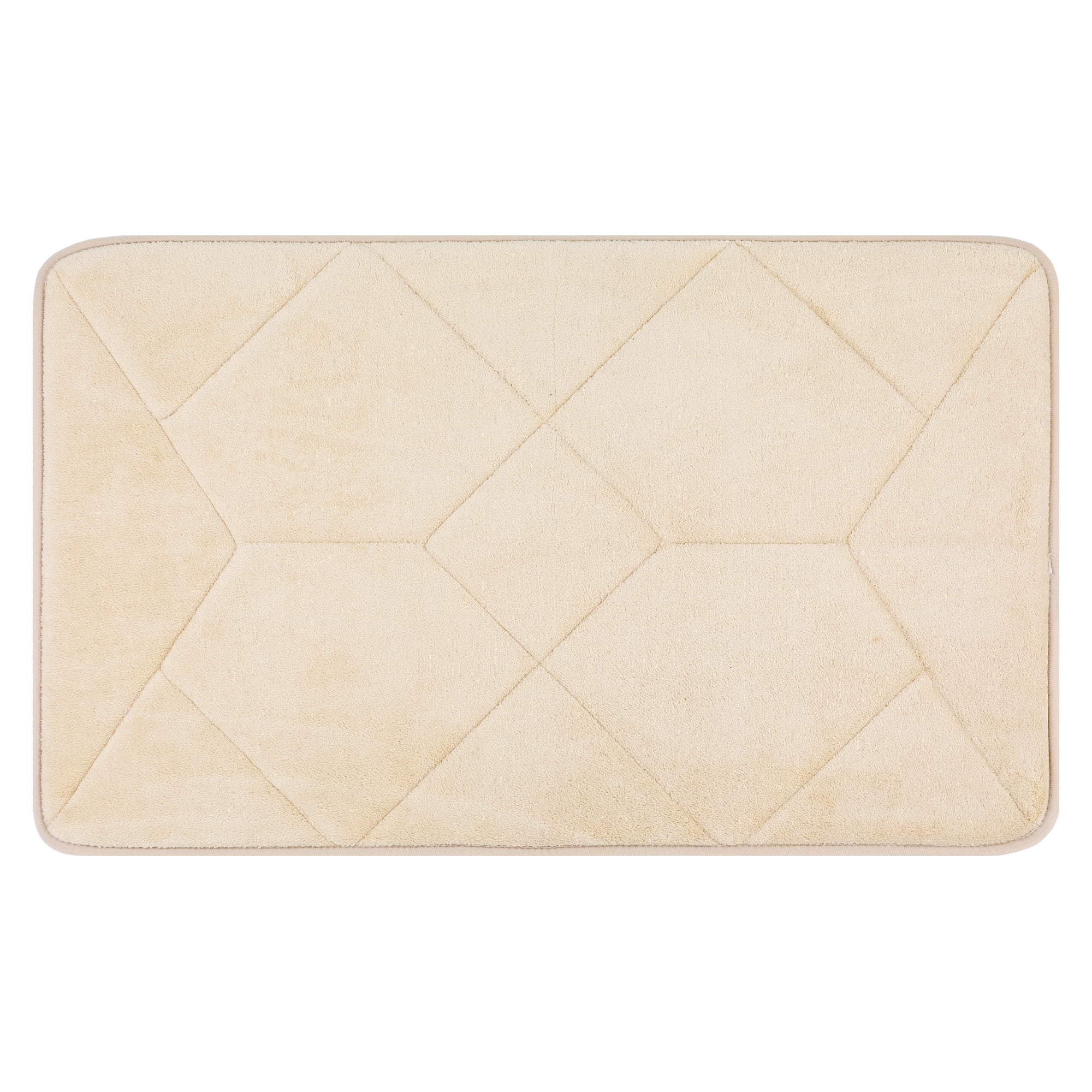 Unique Bargains Memory Foam Quick Dry Washable Non Slip Rugs Khaki 20" x 32"