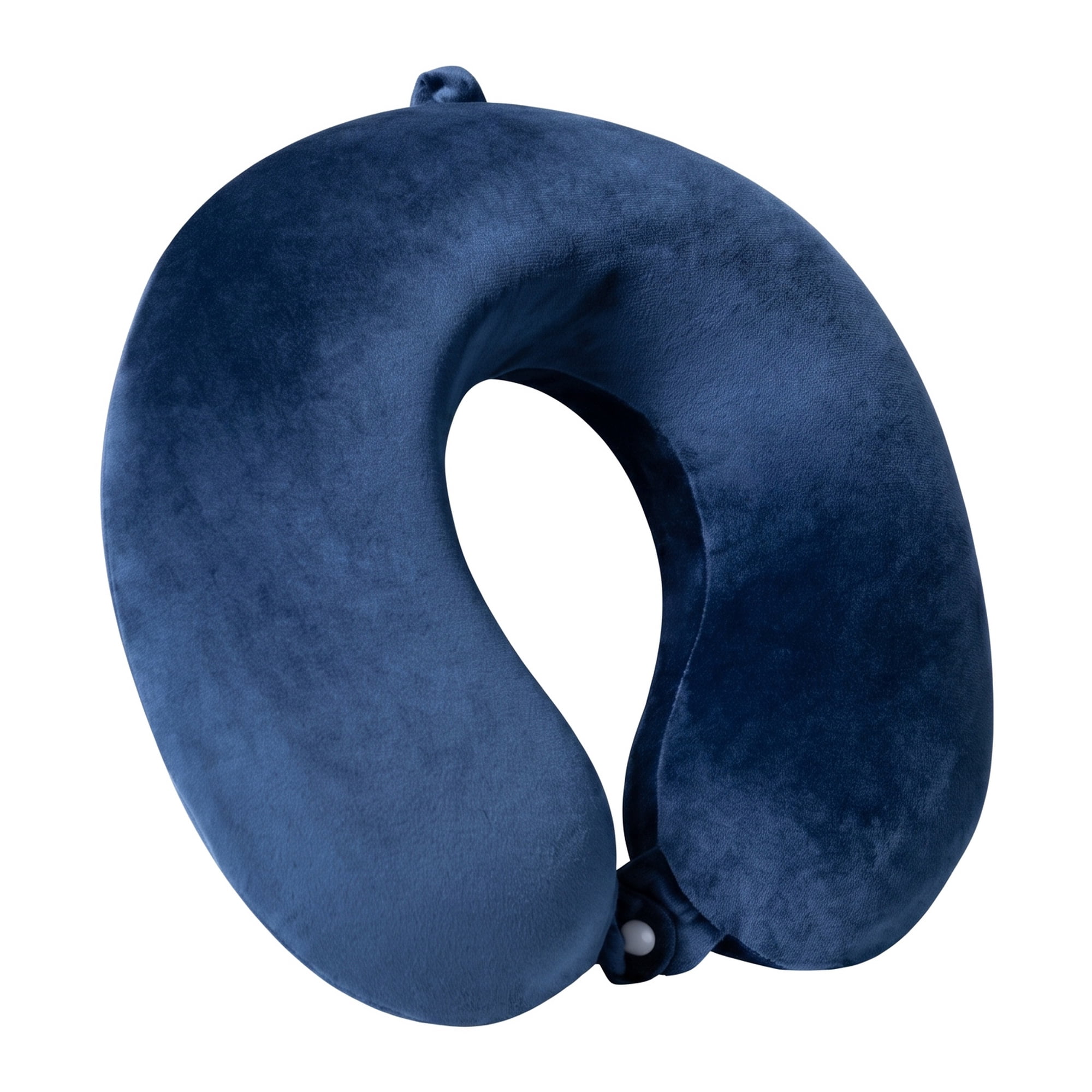 Unique Bargains Memory Foam Travel U Shape Neck Pillow Snap Closure Navy Blue 12"x12"x4"