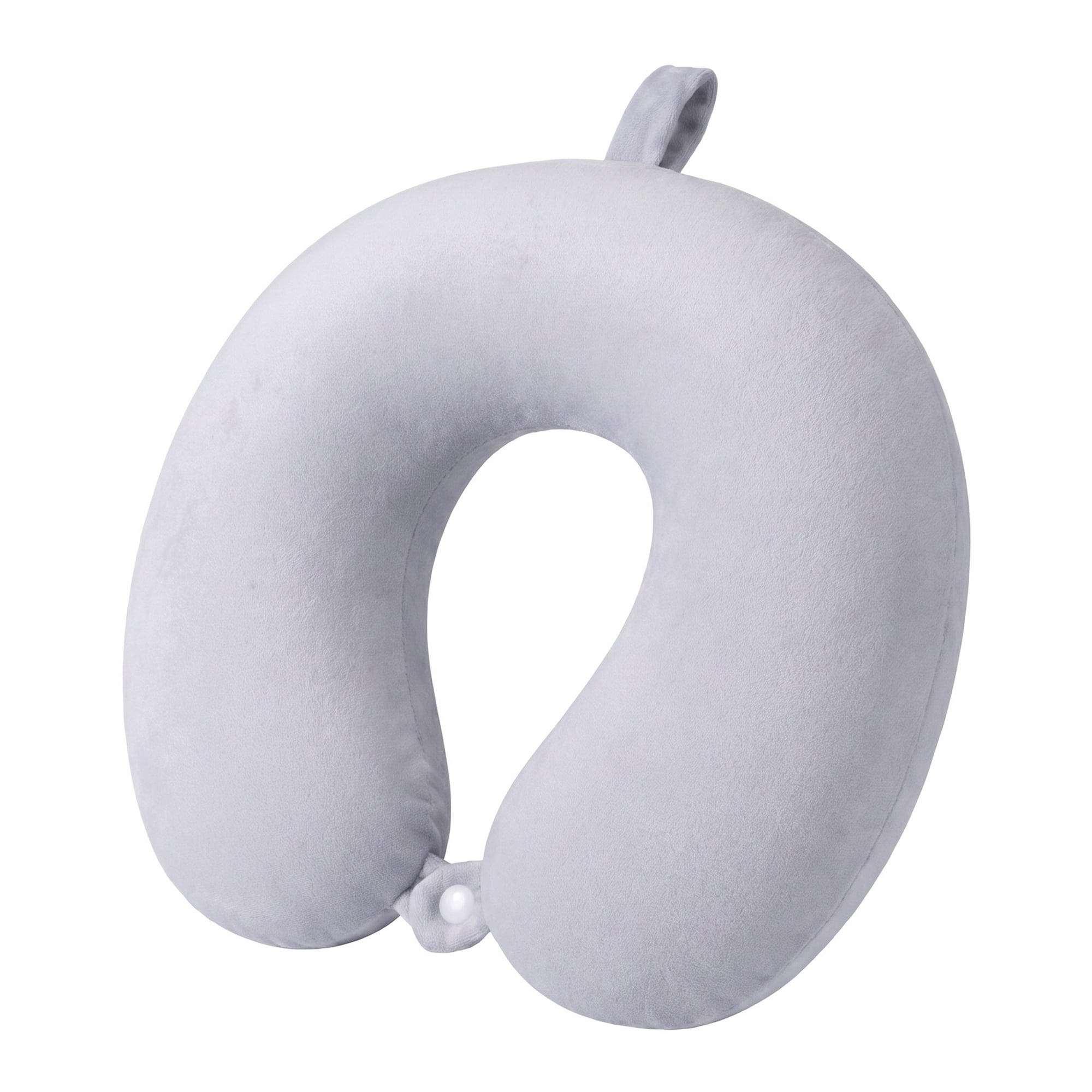 Unique Bargains Memory Foam Travel U Shape Neck Pillow Snap Closure Purple 12"x12"x4"