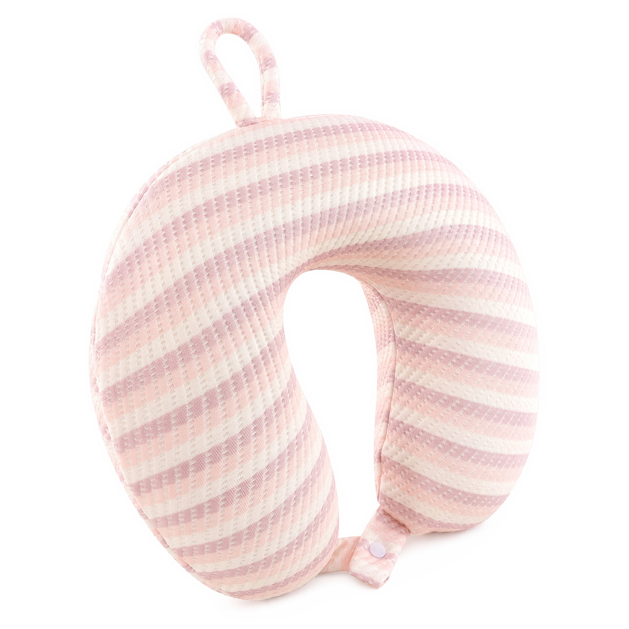 Unique Bargains Memory Foam Travel U Shape Neck Pillow for Airplane Pink 12"x12"
