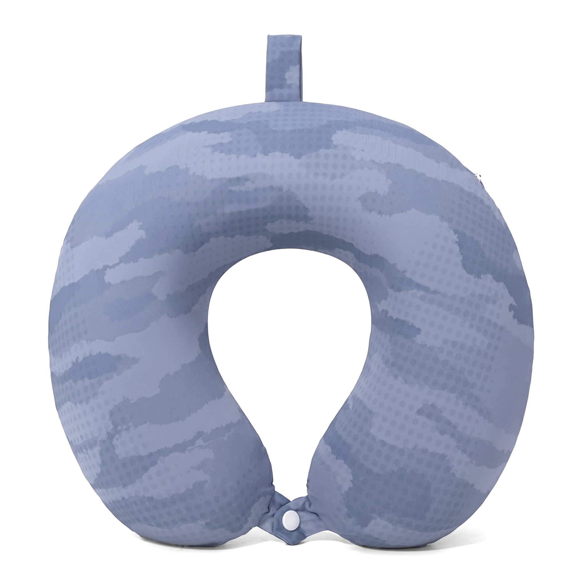 Unique Bargains Memory Foam Travel U Shape Neck Pillow with Buckle Blue 12"x12"x4"