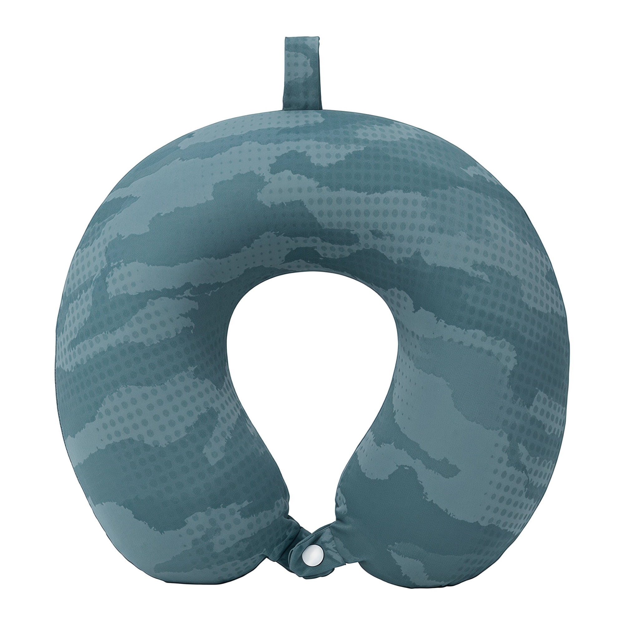 Unique Bargains Memory Foam Travel U Shape Neck Pillow with Buckle Green 12"x12"x4"