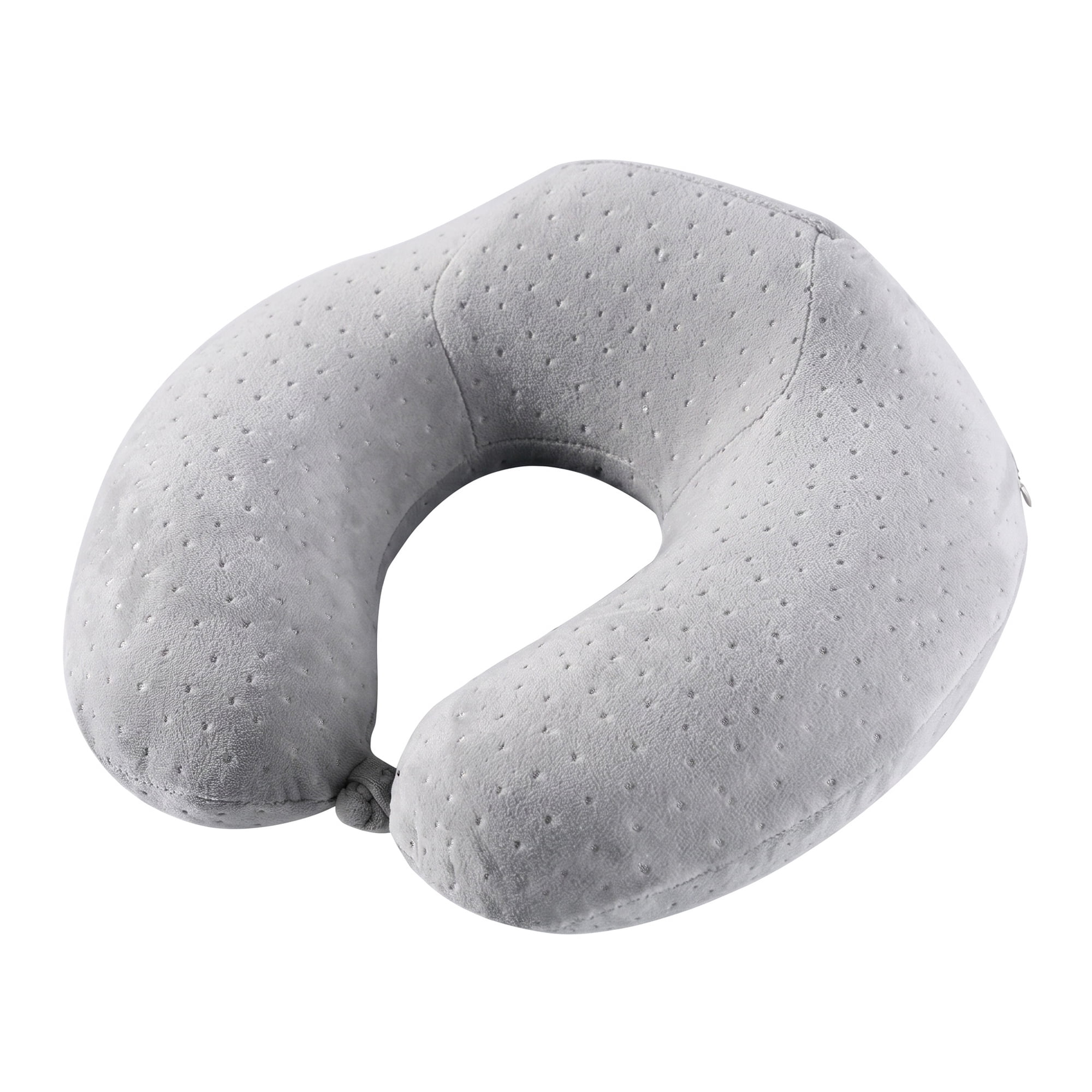 Unique Bargains Memory Foam Travel U Shape with Snap Closure for Car Smoky Gray 12"x12"x5"