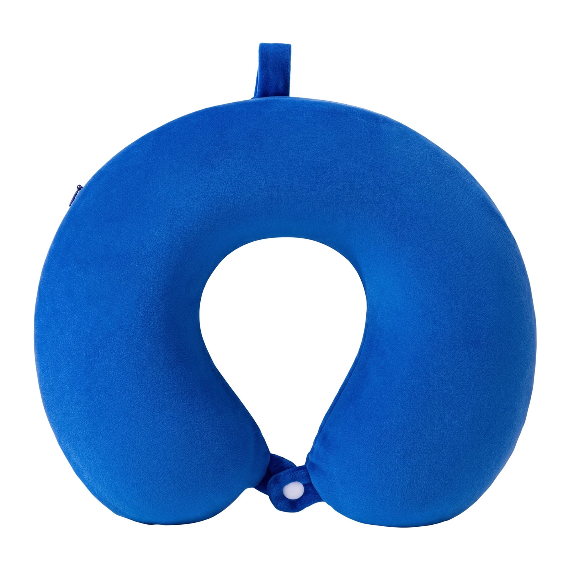 Unique Bargains Memory Foam U Shape Neck Pillow Snap Closure Bright Blue 12"x12"x4"
