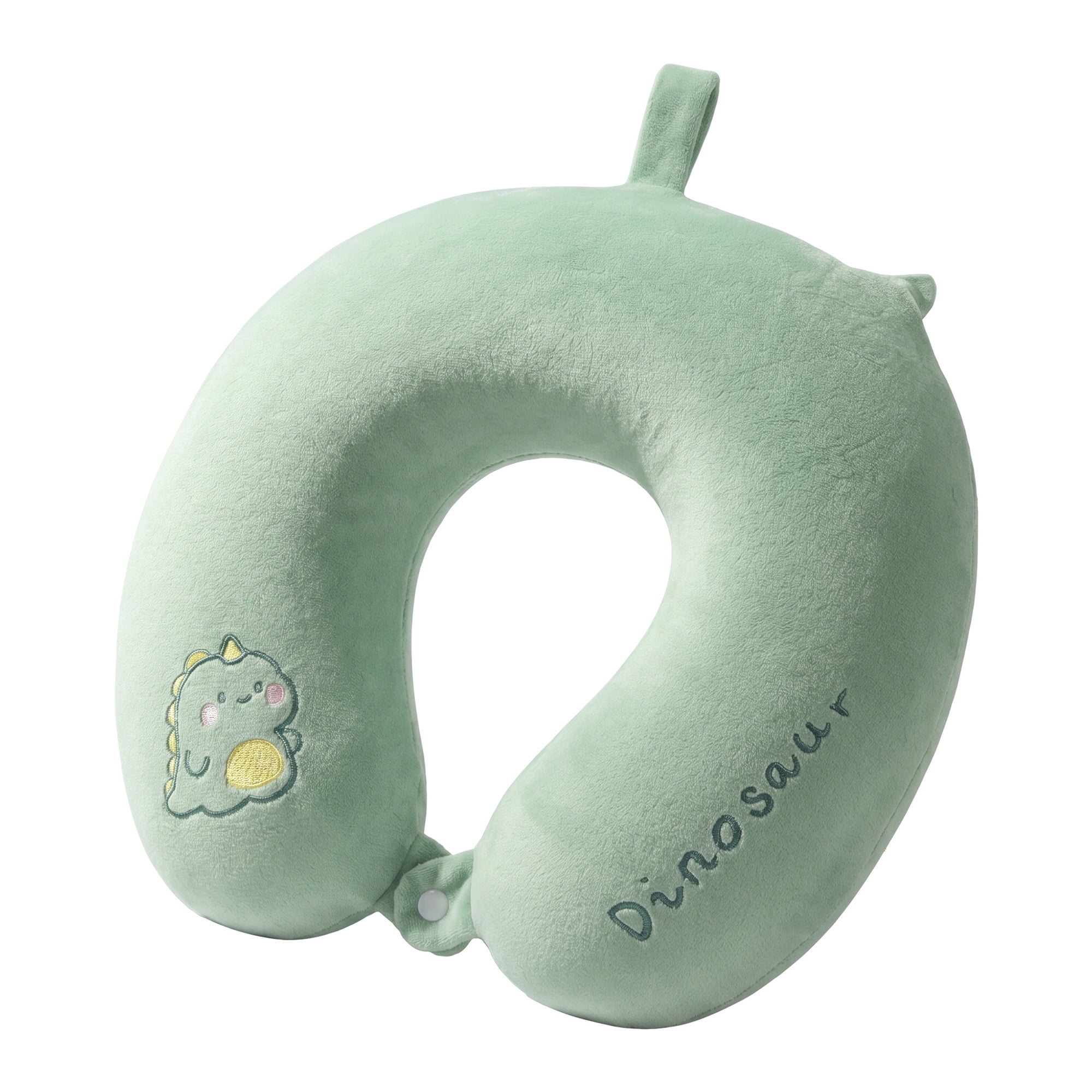 Unique Bargains Memory Foam U Shape Travel Neck Pillow for Airplane Use Green 11"x11"